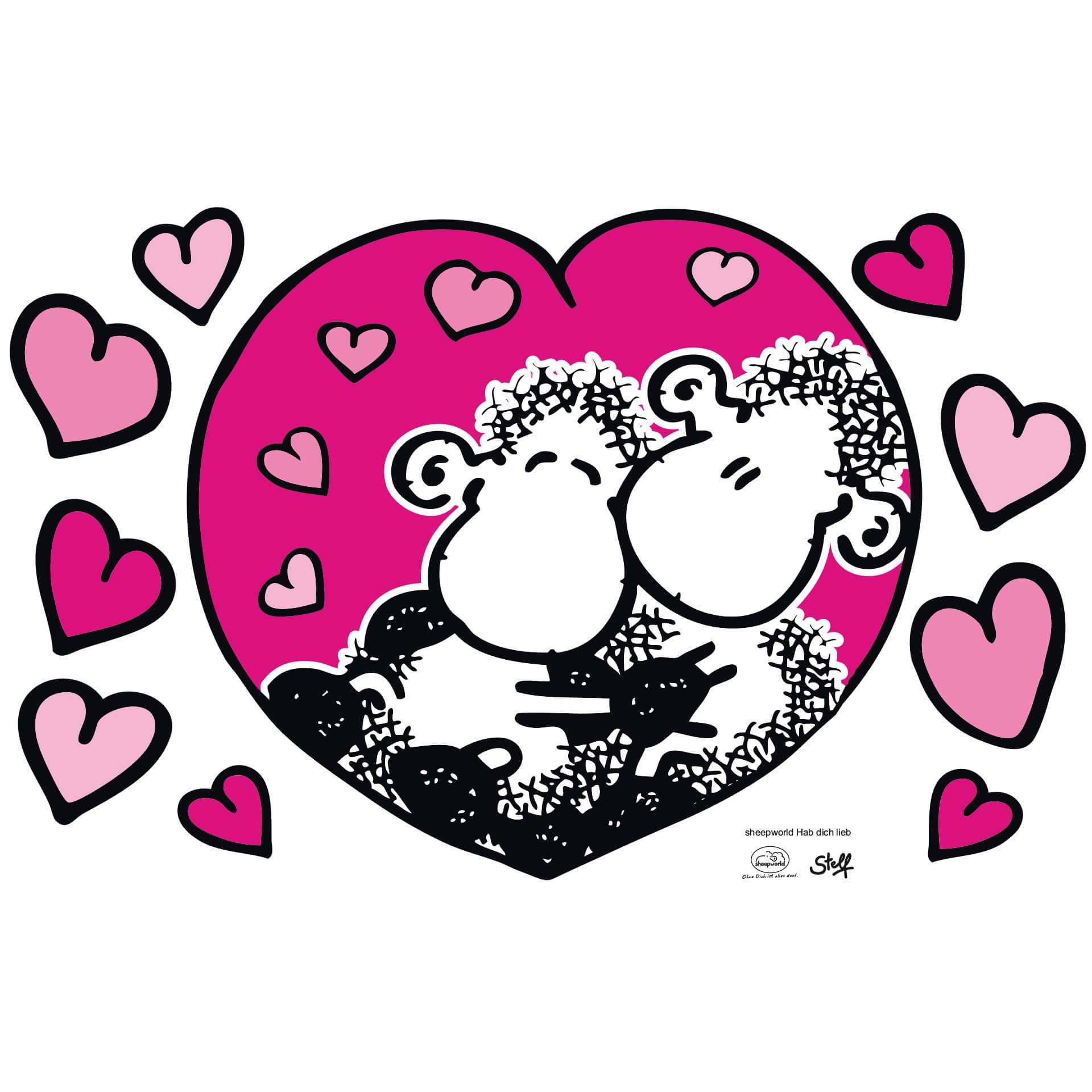 Wandtattoo sheepworld Hab dich lieb