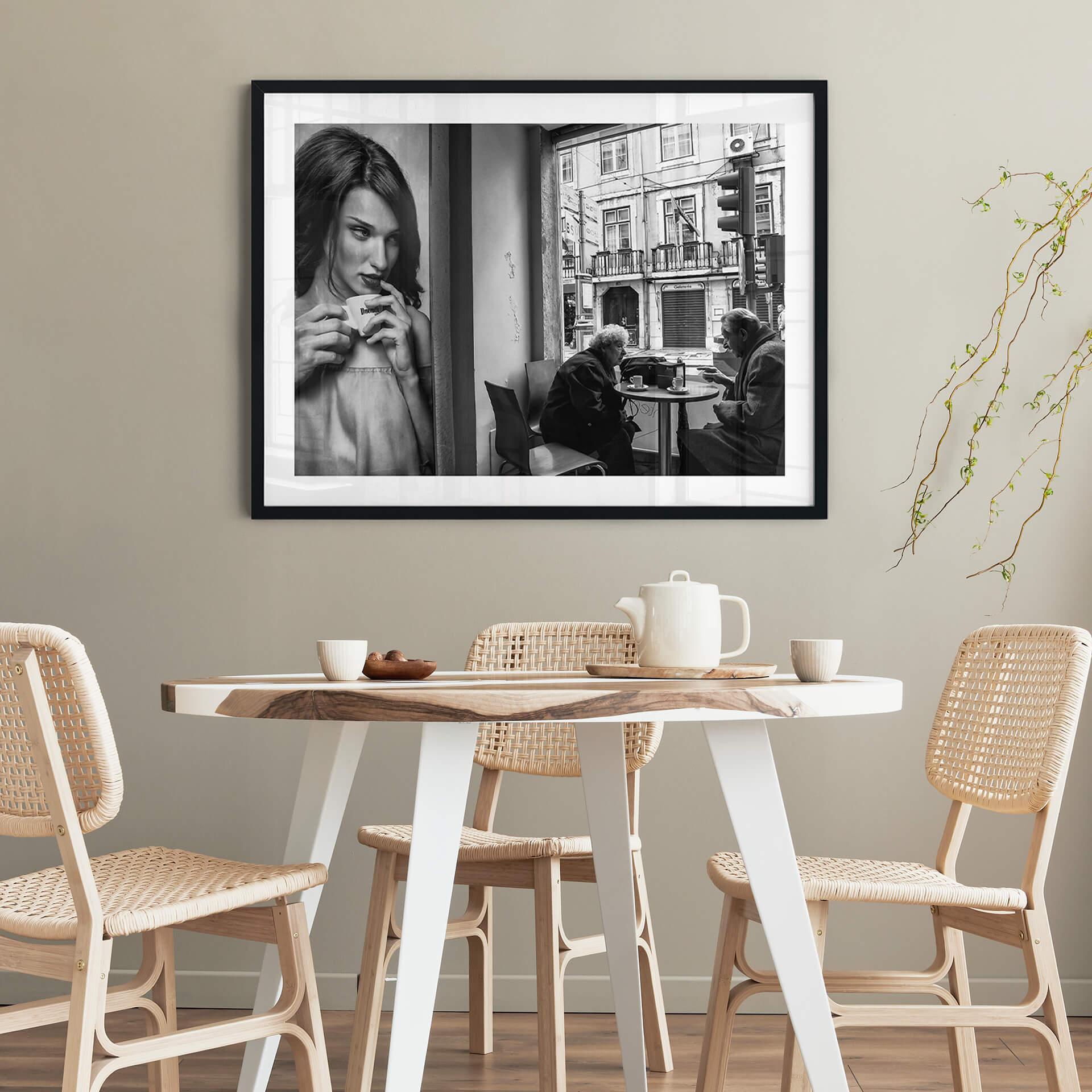 Póster Sarmento - Convivencia en un café