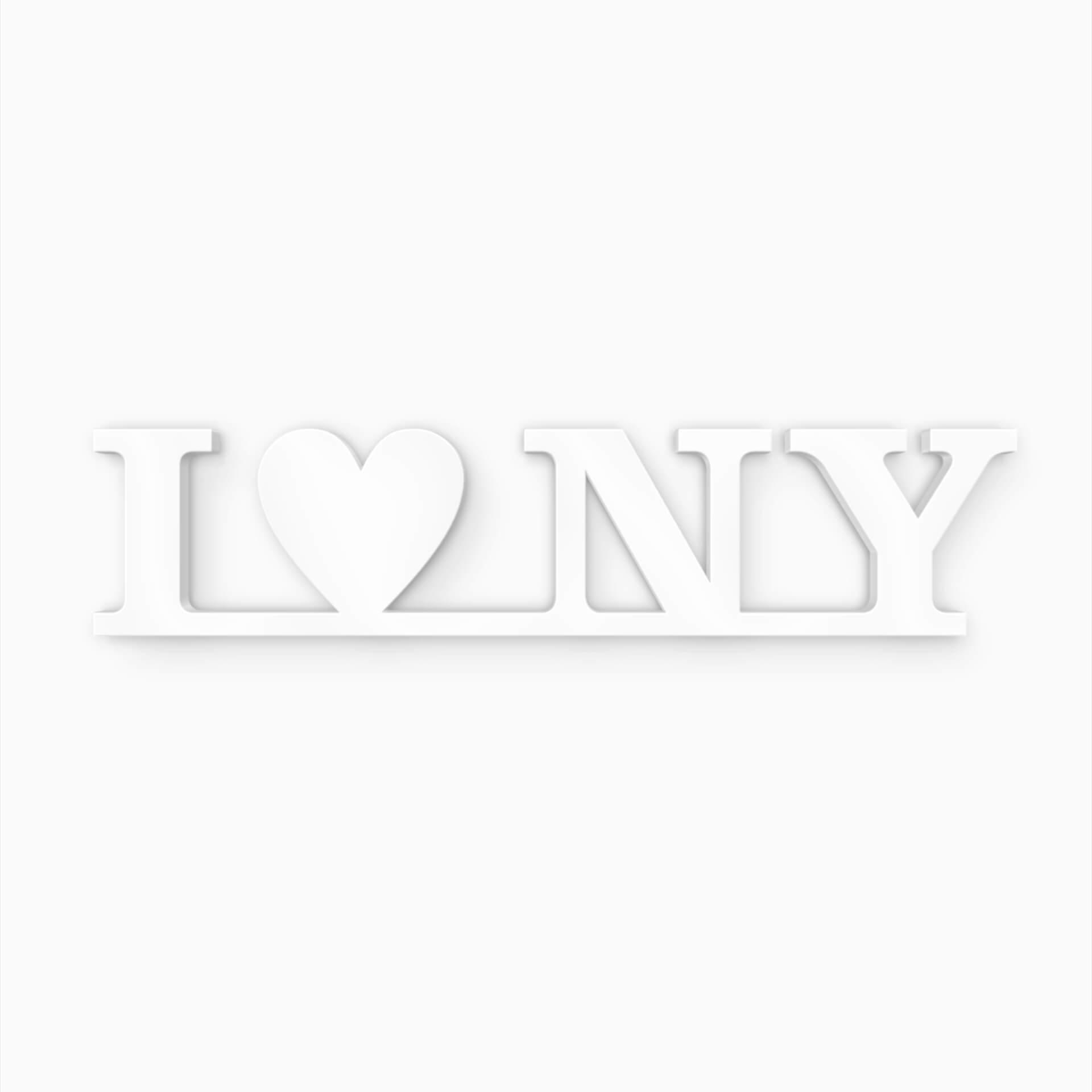 Dekobuchstaben 3D I love NY
