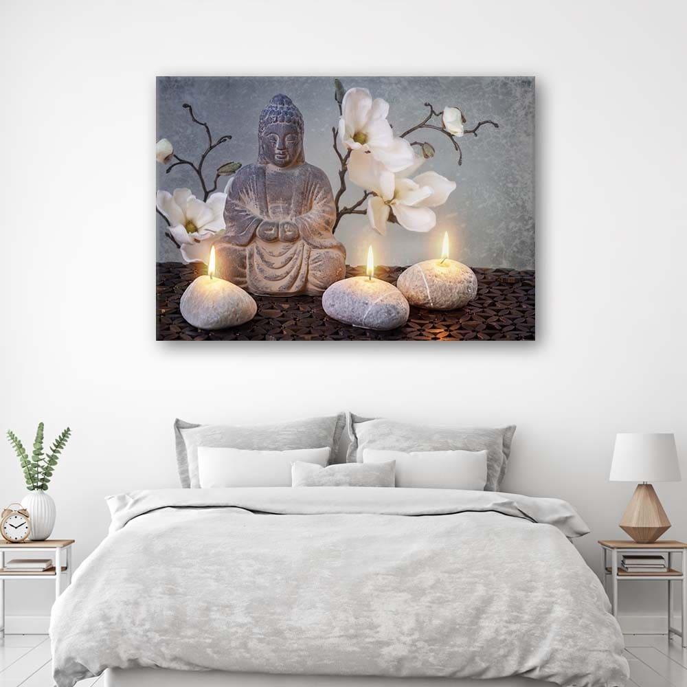 Canvasbillede, Buddha orkidé blomster
