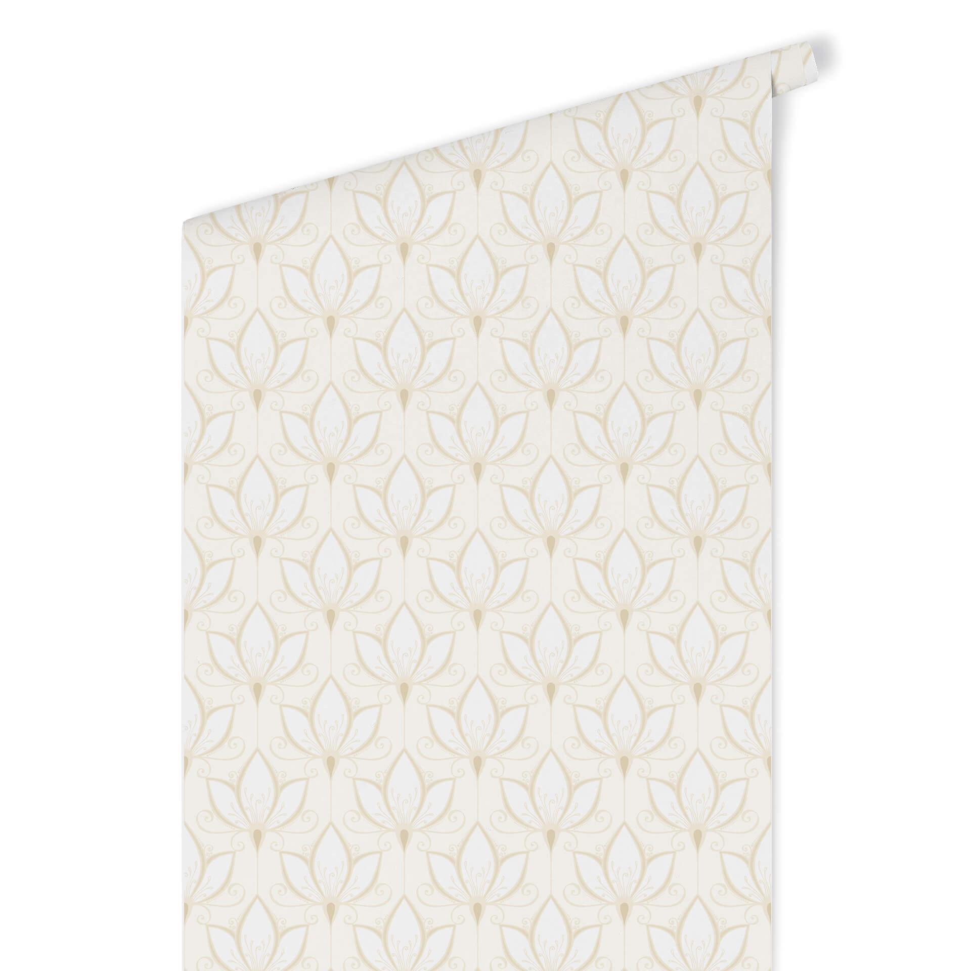 Patroonbehang Art Deco bloemen