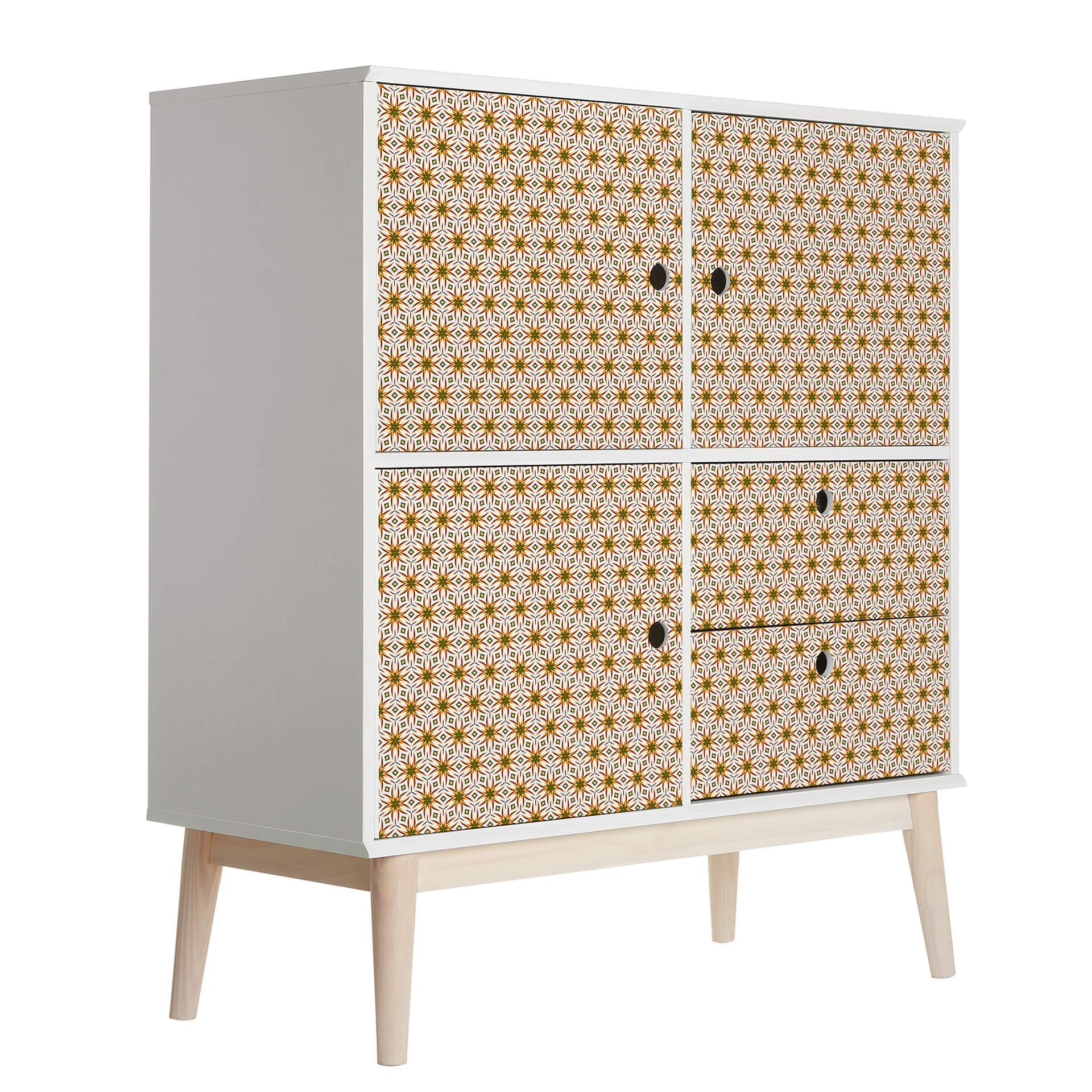 Vinilo adhesivo muebles, Vinilo decorativo - Limpiar con un paño - Amarillo floral