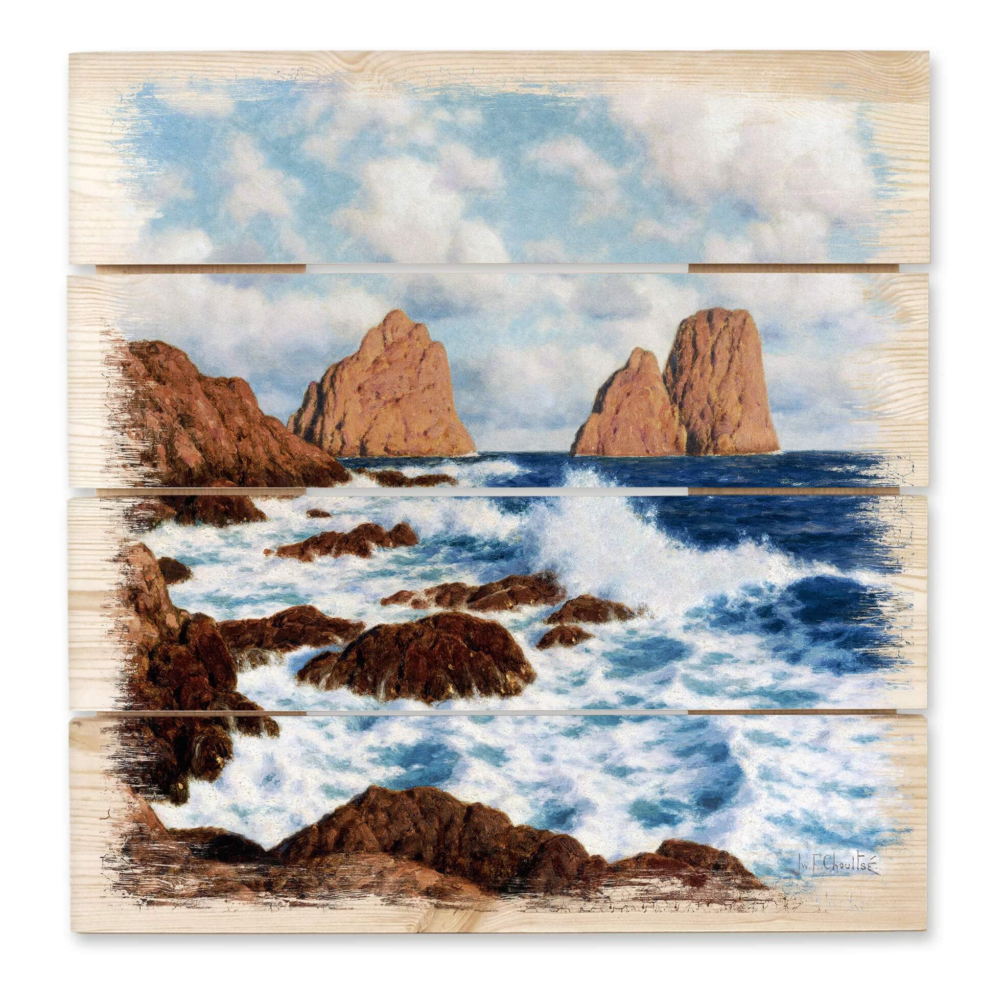 Cuadro de madera Choultsé - Las rocas de Capri - 40x41,5 cm