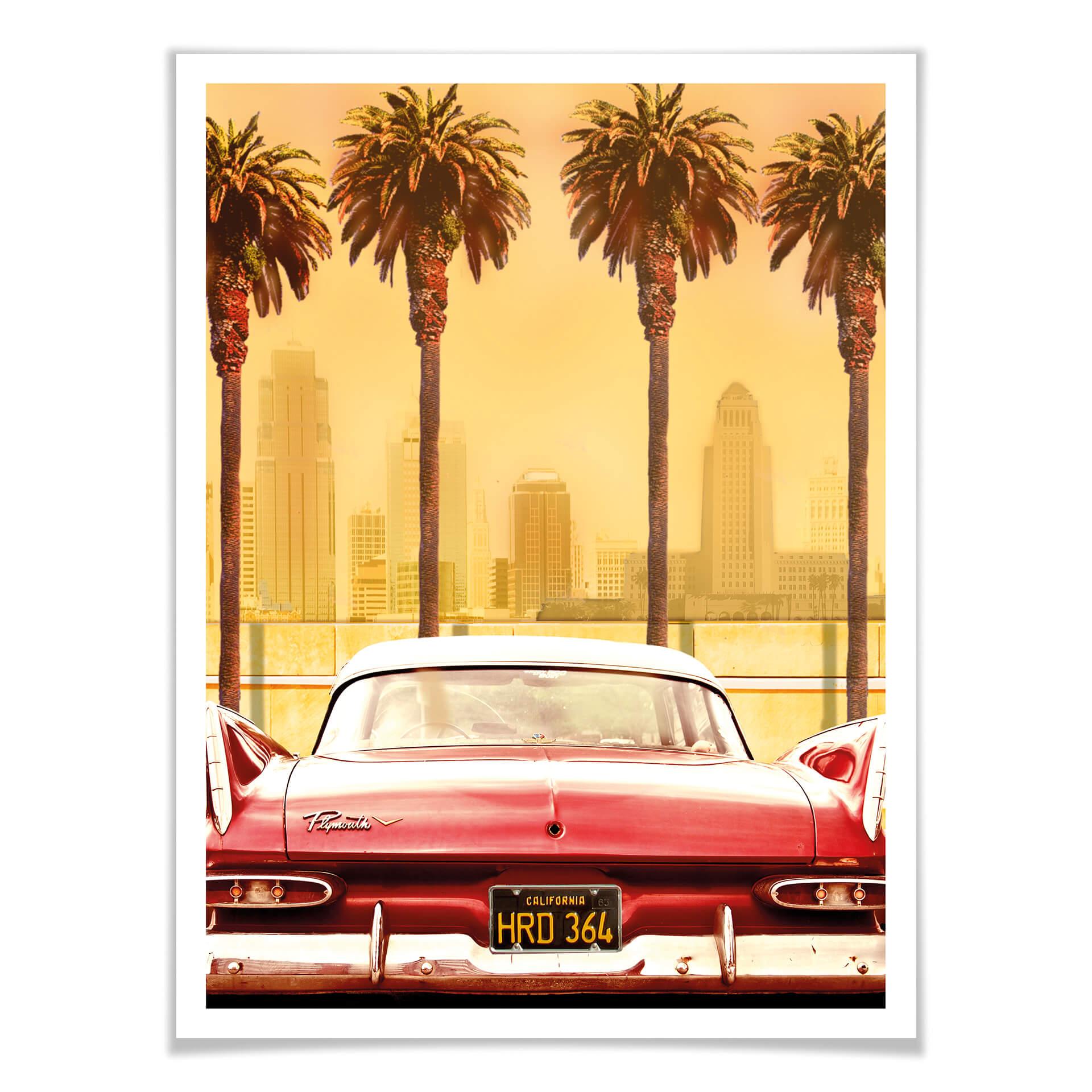Plakat Butterworth - zabytkowy samochód w Los Angeles