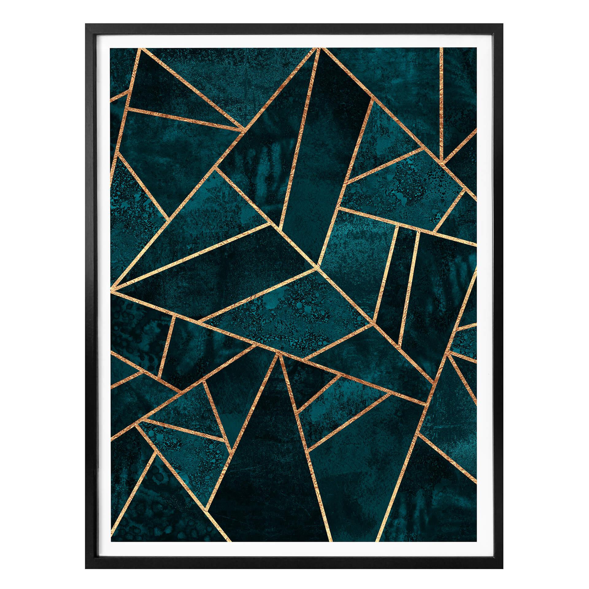Frederiksson Plakat - Blue Green Gemstomes