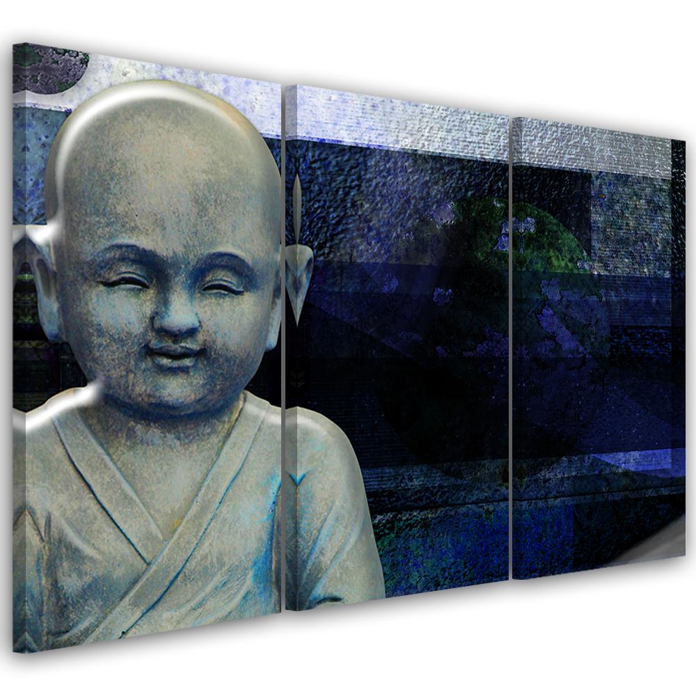 3 stykke lærredstryk, Buddha Feng Shui Meditation
