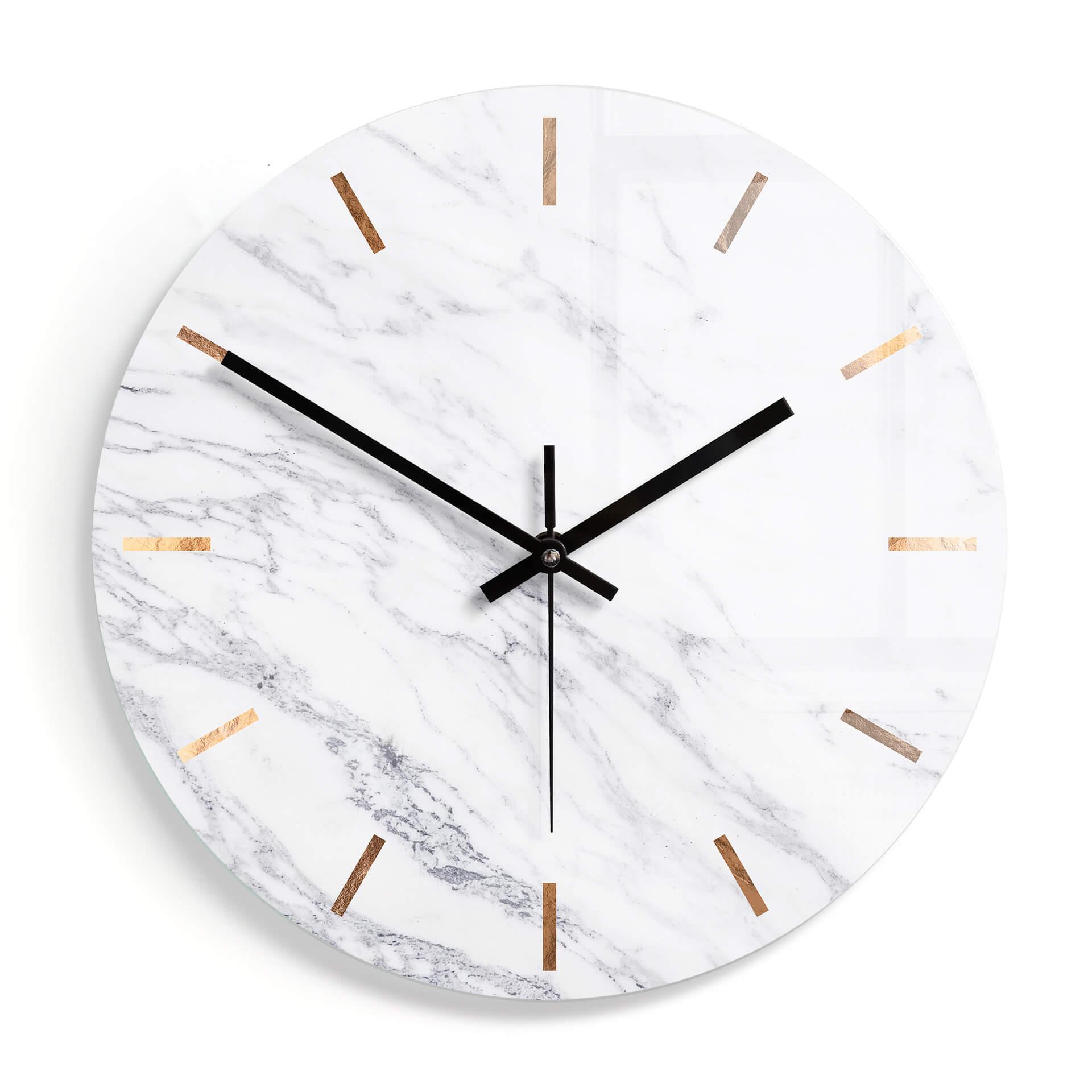 Horloge murale en verre - Marbre 04
