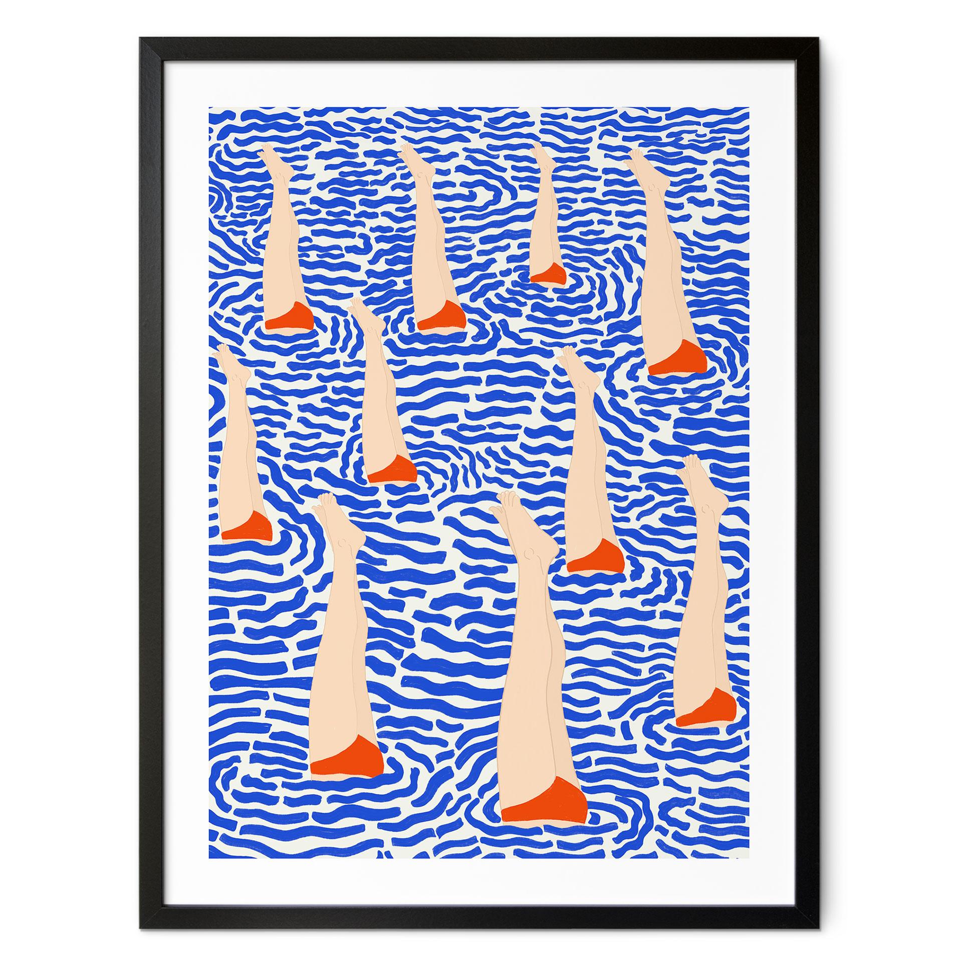 Plakat Svømmer i poolen - Illustration - Jota de jai