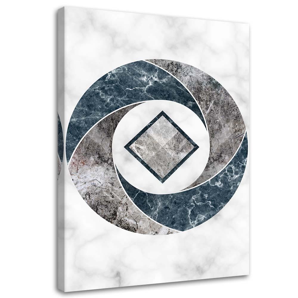 Canvasbillede, Abstrakt geometri - Marmor