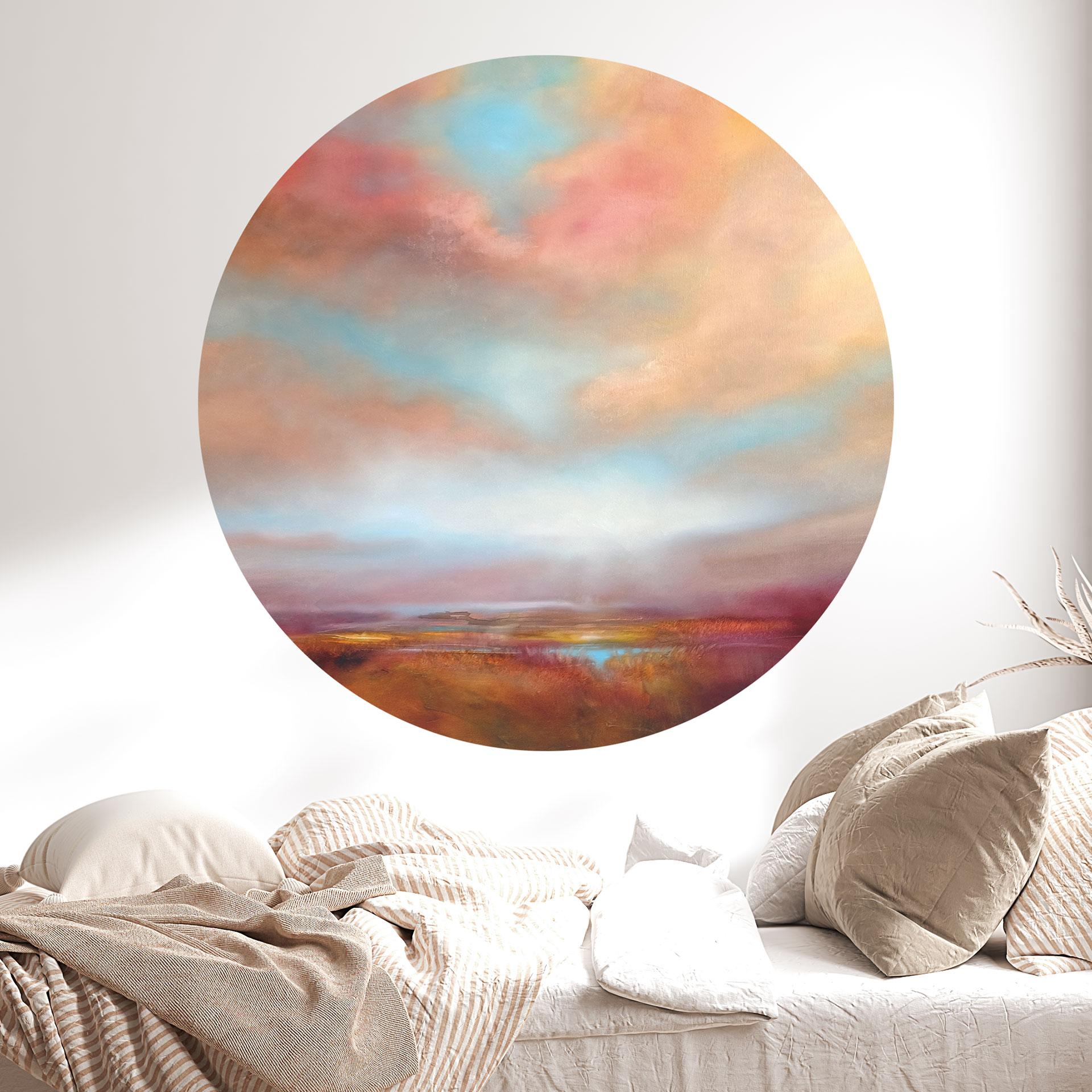 Wallsticker Skinnende mark i sollyset - Schmucker - Rund