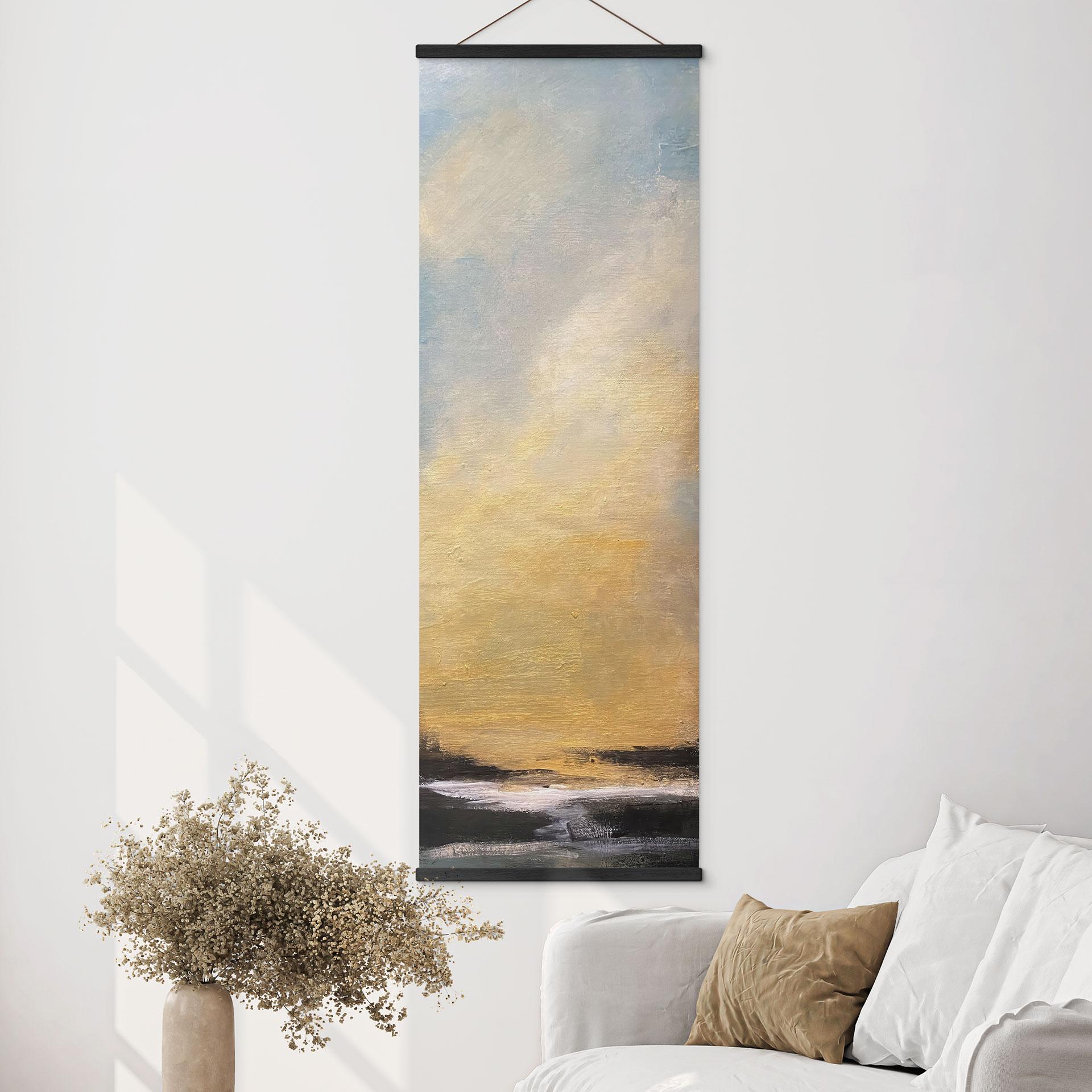 Póster de tela Luz dorada en el cielo del atardecer - Bergius - Panorama