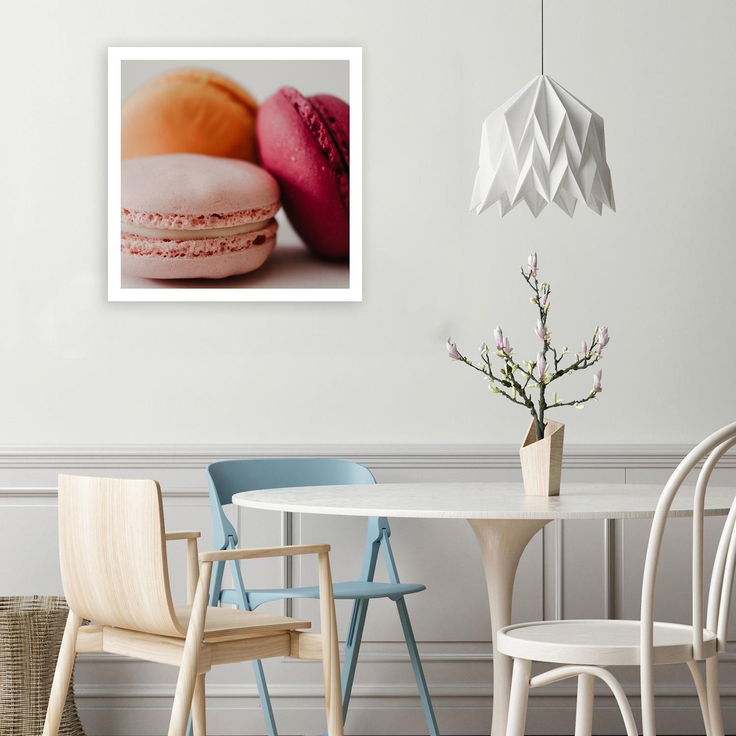 Canvasbillede, Farverige makroner
