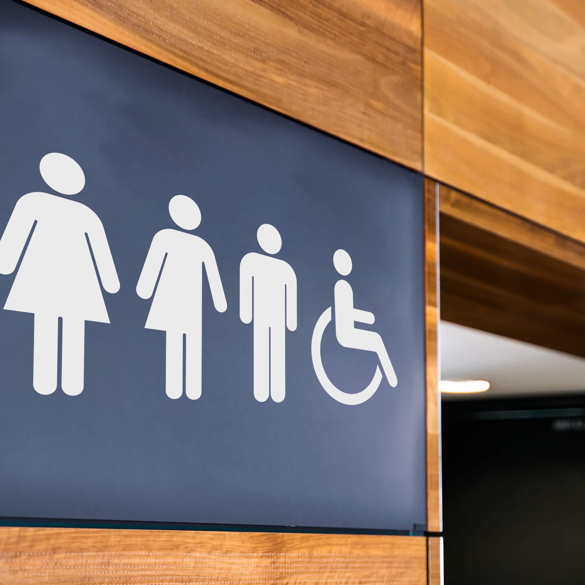 Sticker mural Symboles de toilettes