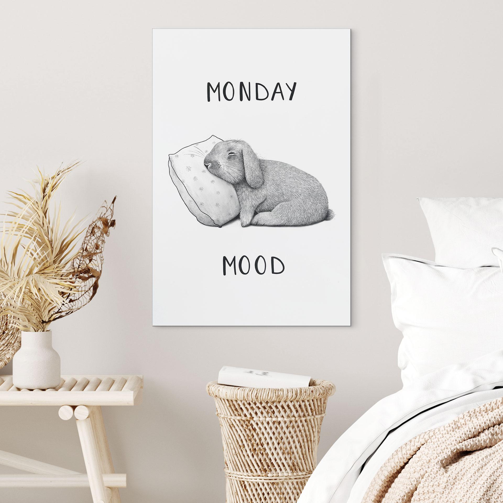 Fototapet Monday mood - Hare on Monday morning - Korenkova – print på aluminium (Alu-Dibond)