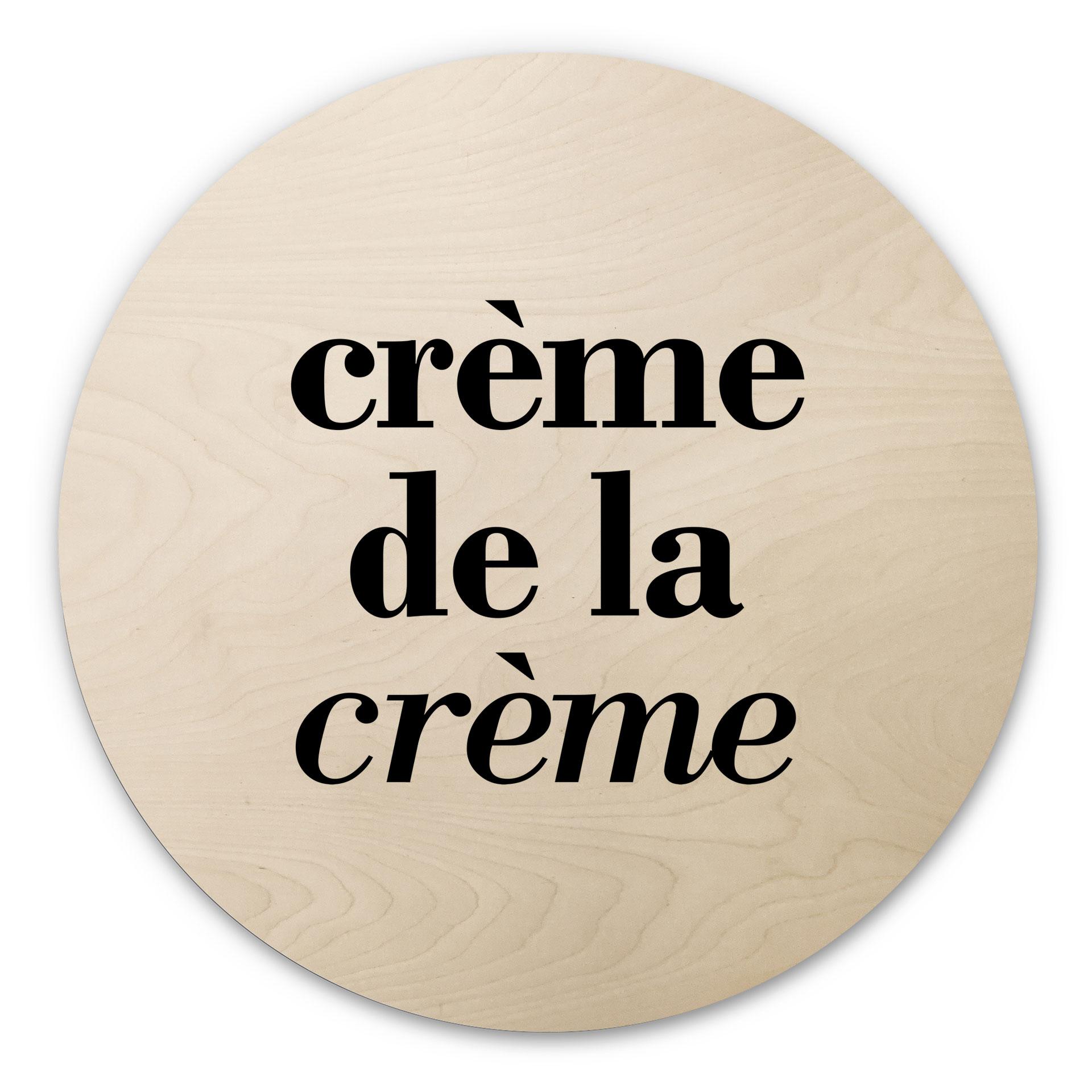 Væg cirkel træ Crème de la crème
