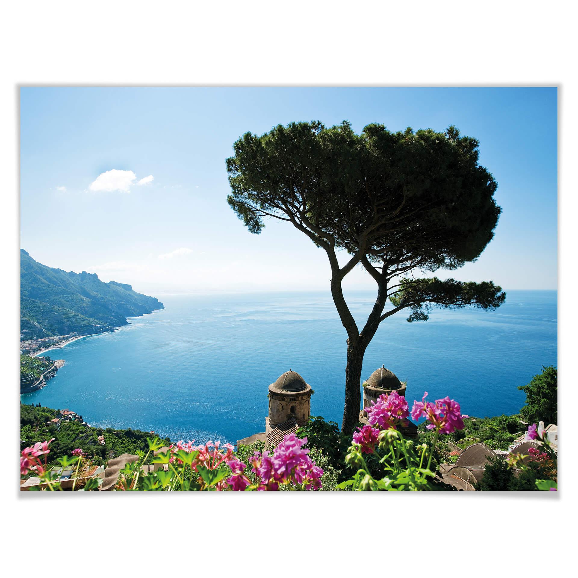 Plakat z widokiem na Wybrzeże Amalfi
