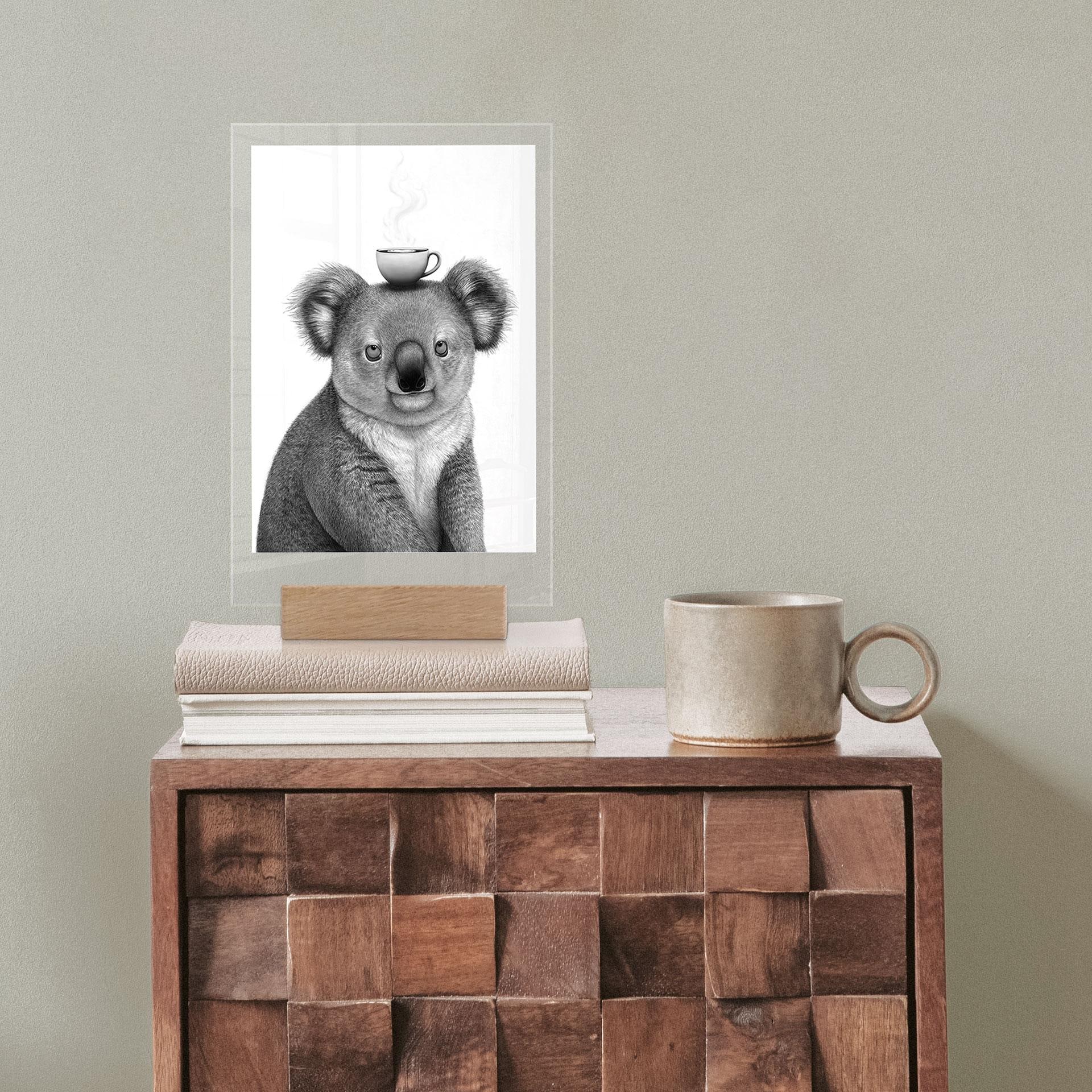 Tafelstandaard Koalabeer met koffie - Korenkova