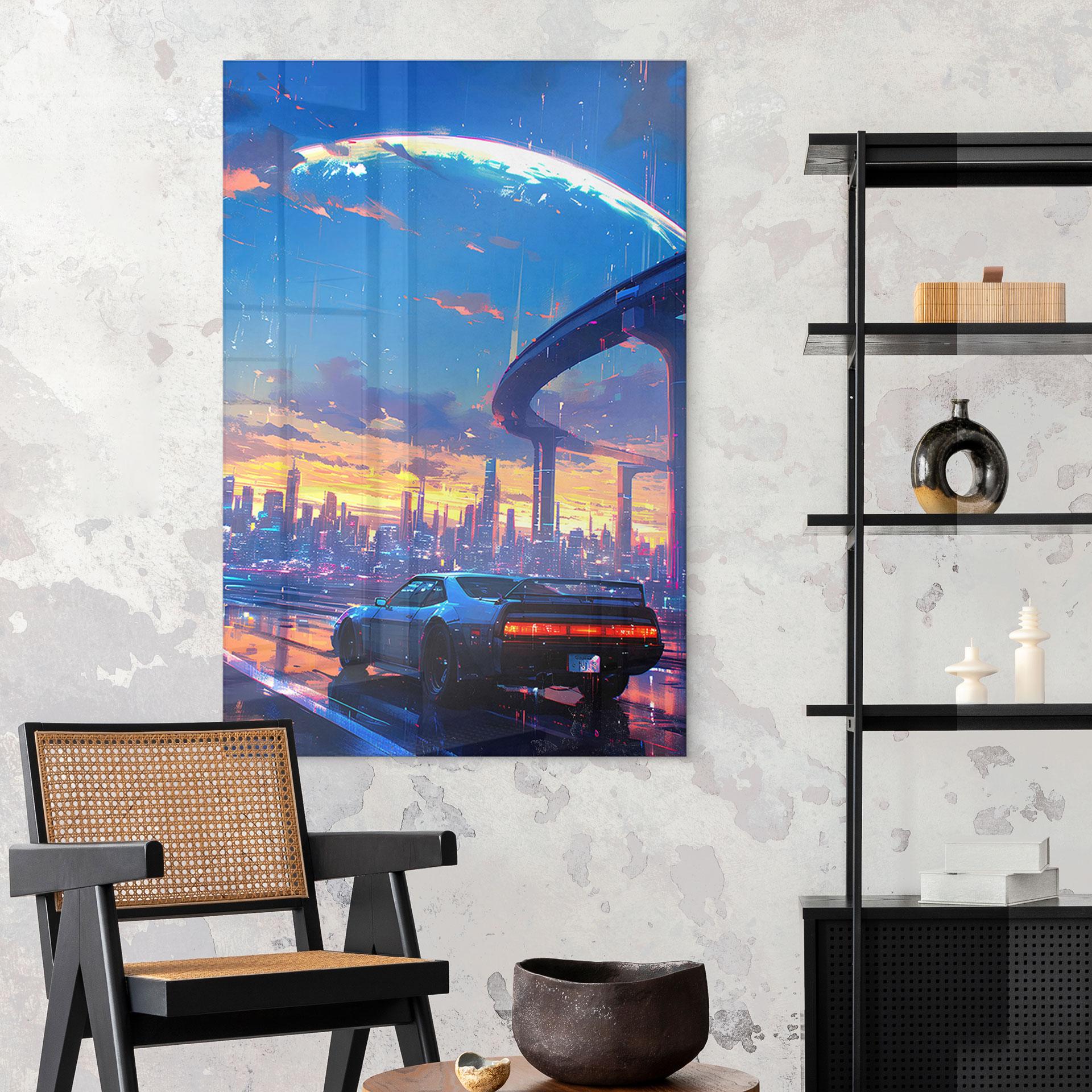 Akrylbillede Kører gennem regnen - Takkar