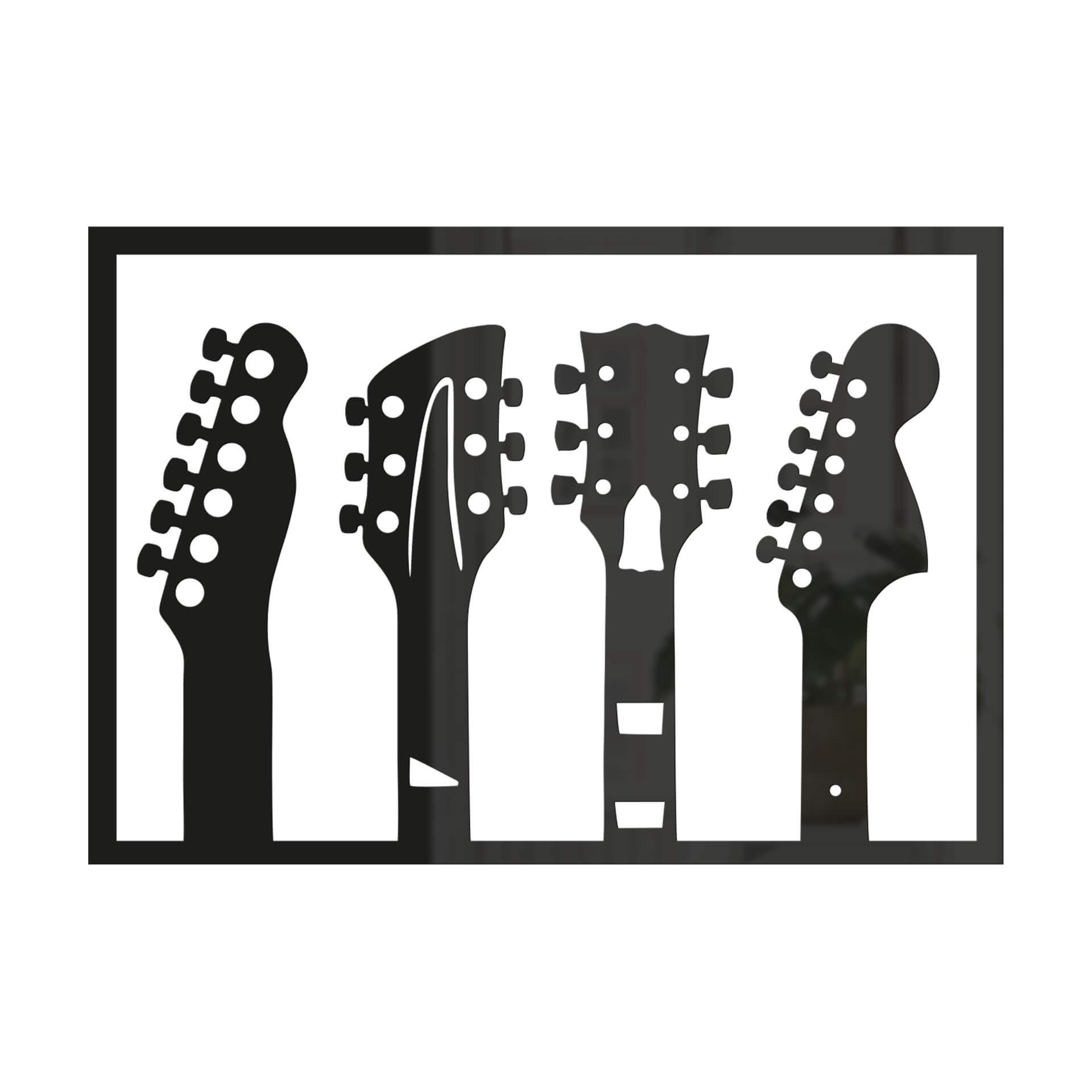 Wanddeko Musik - Gitarre-Kopfplatte - Acryldeko