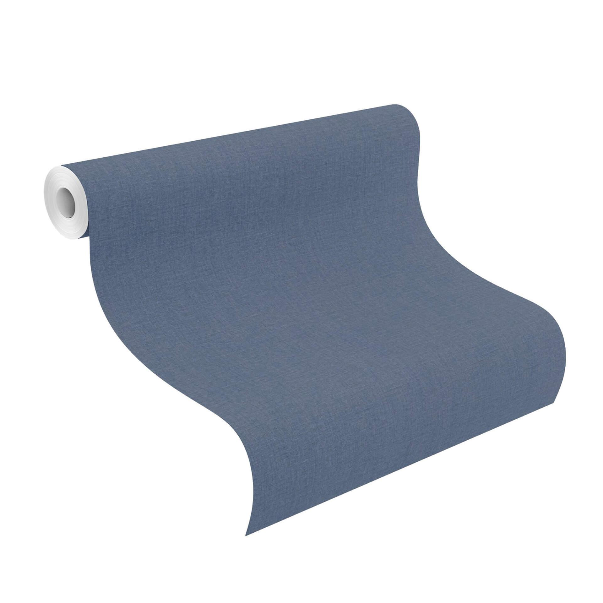 Rasch Papier peint intissé uni Florentine III bleu foncé