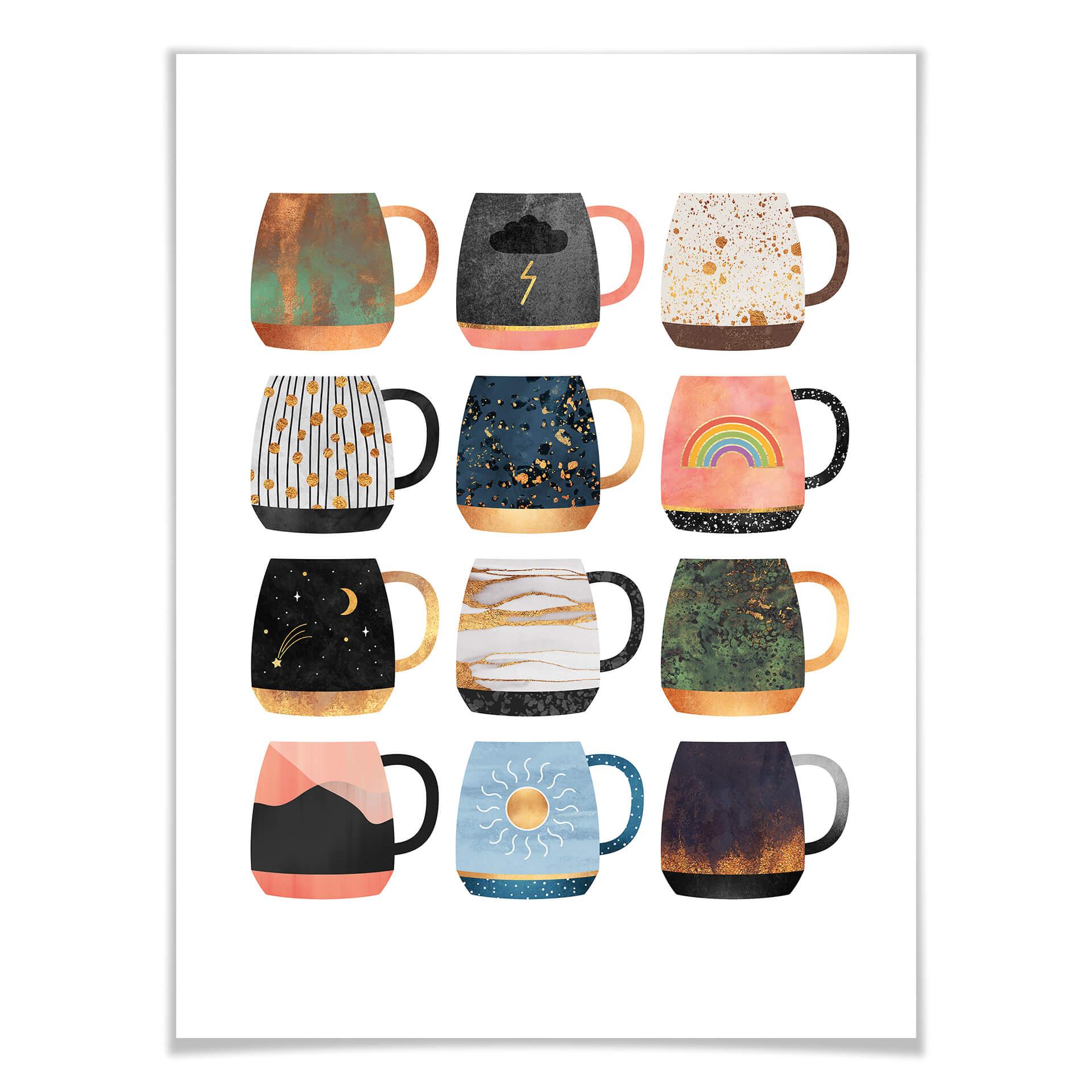 Frederiksson Plakat - Cups, Sun, Moon, Stars