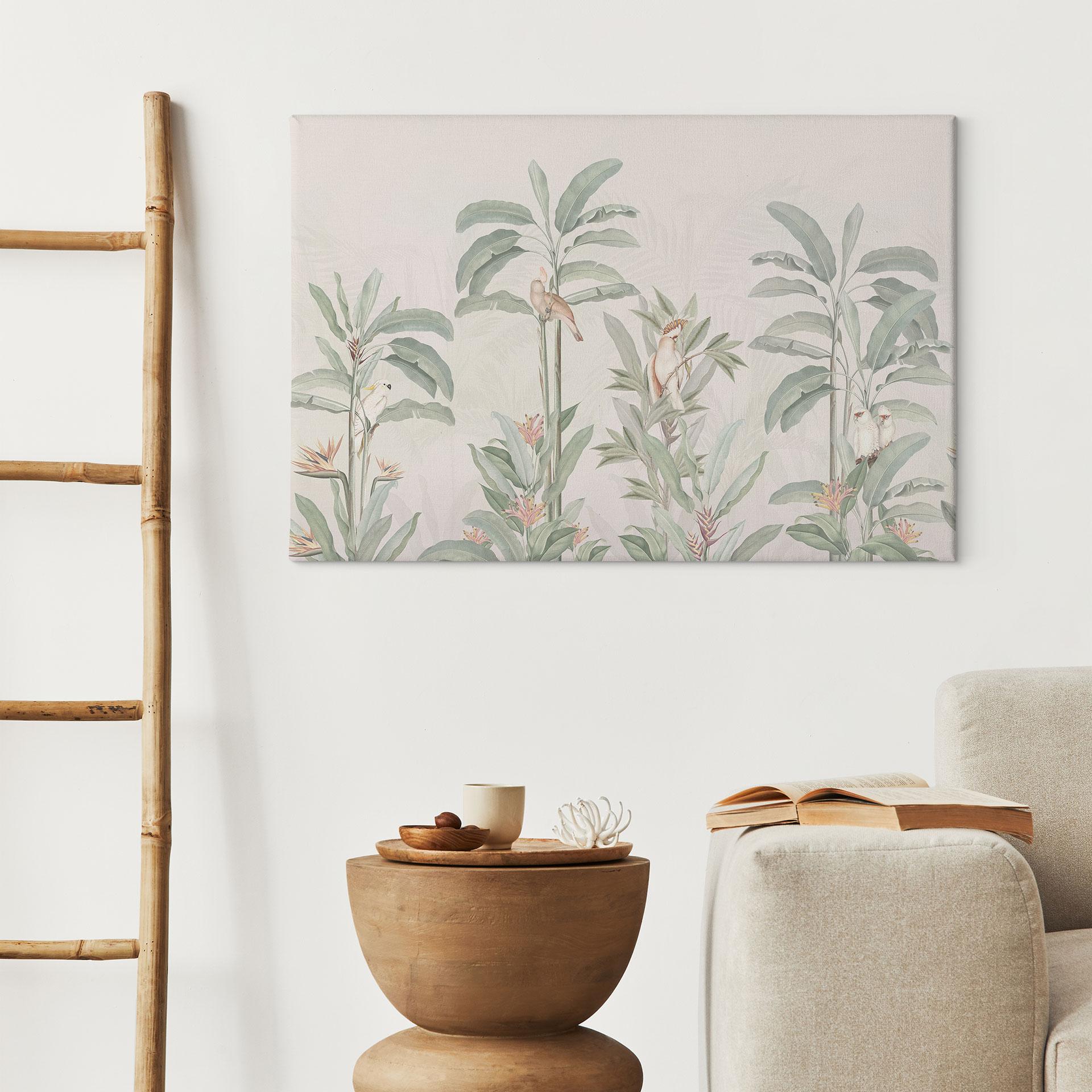 Canvasbillede Tropisk skov med kakaduer - Bloomery Decor