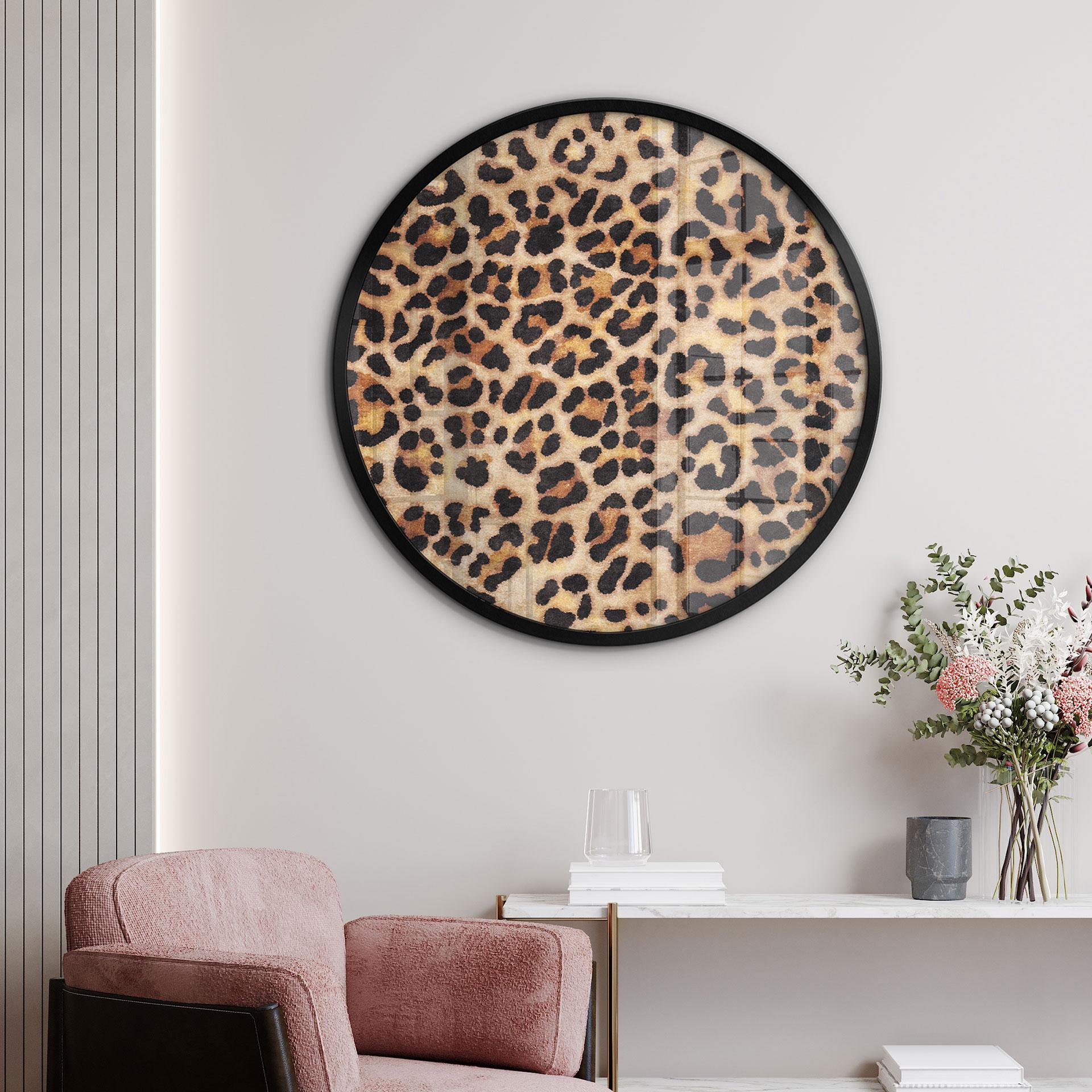 Póster Leopardo Salvaje - Animal Print - Tunaboylu - Redondo