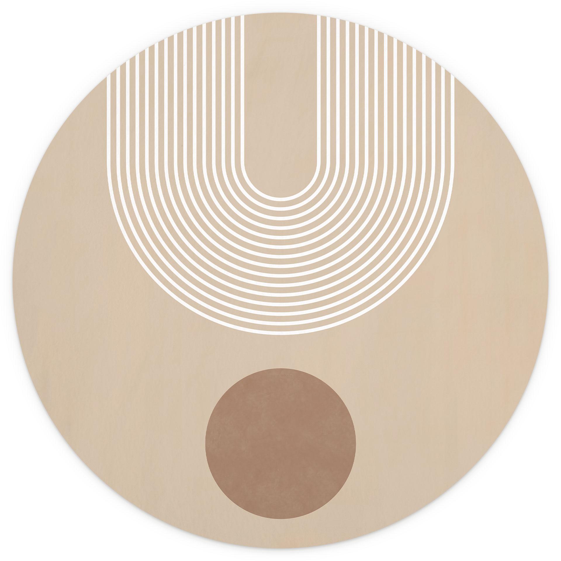 Abstracte Geometrie in Balans Fotobehang - Ristova - Rond - vliesbehang/zelfklevend vliesbehang