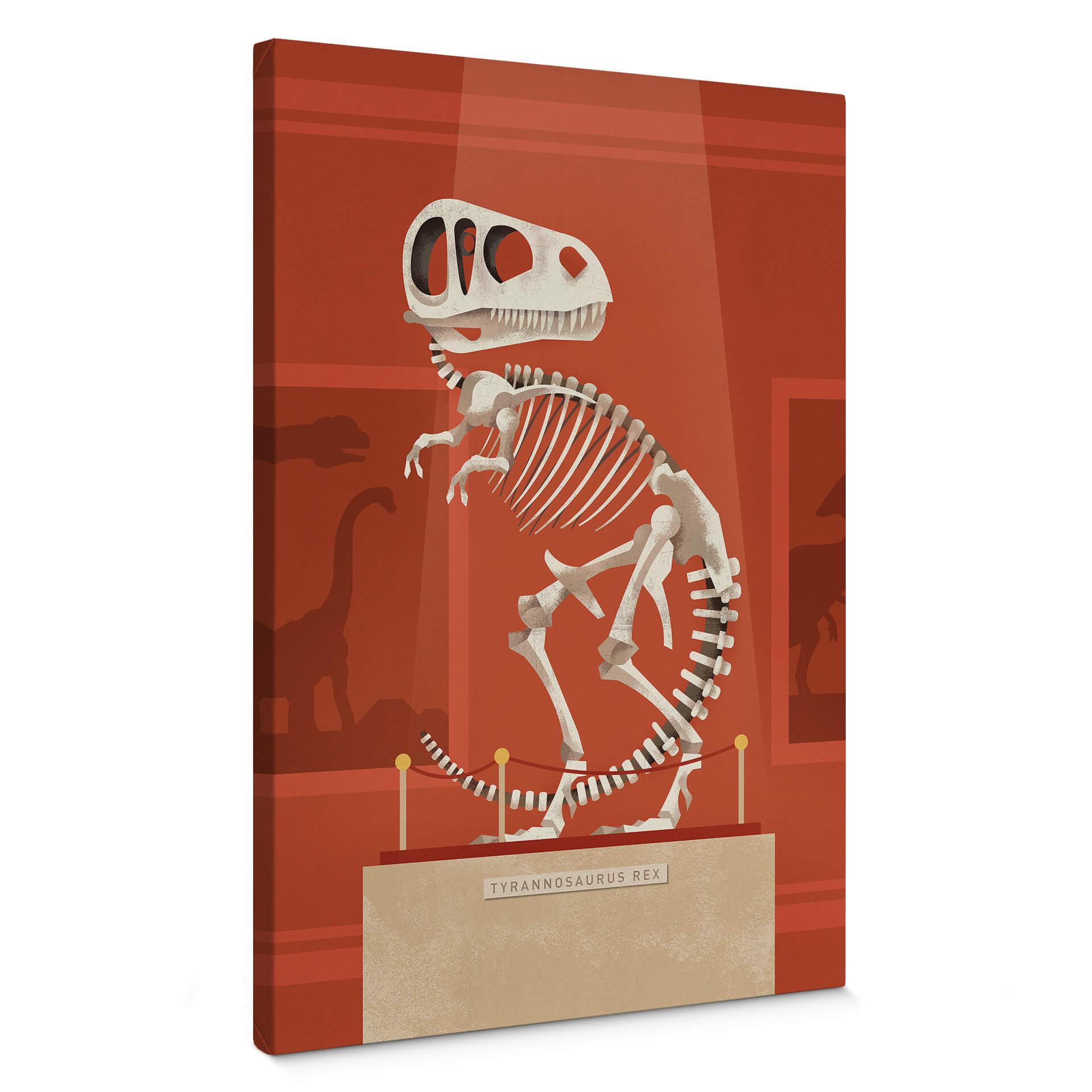 Lærredsprint - Braun - T-Rex