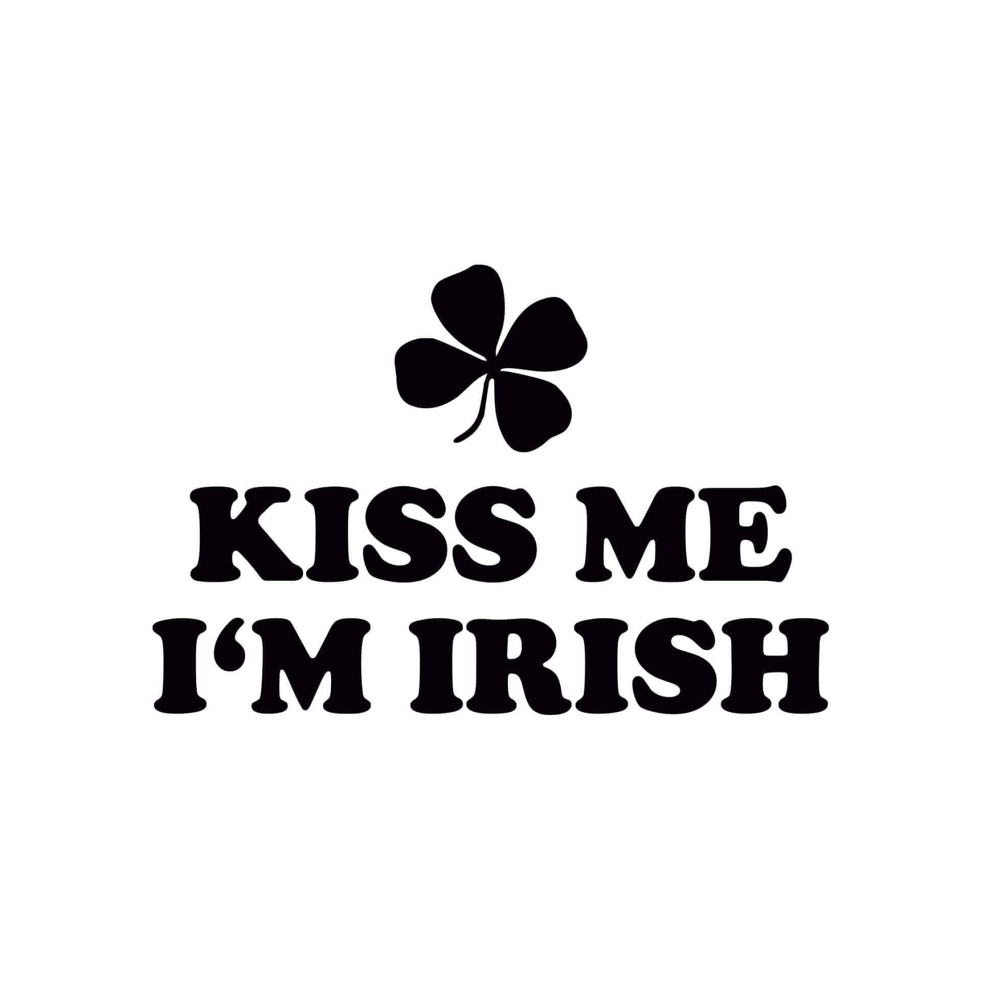 Muursticker Kiss me I\'m Irish