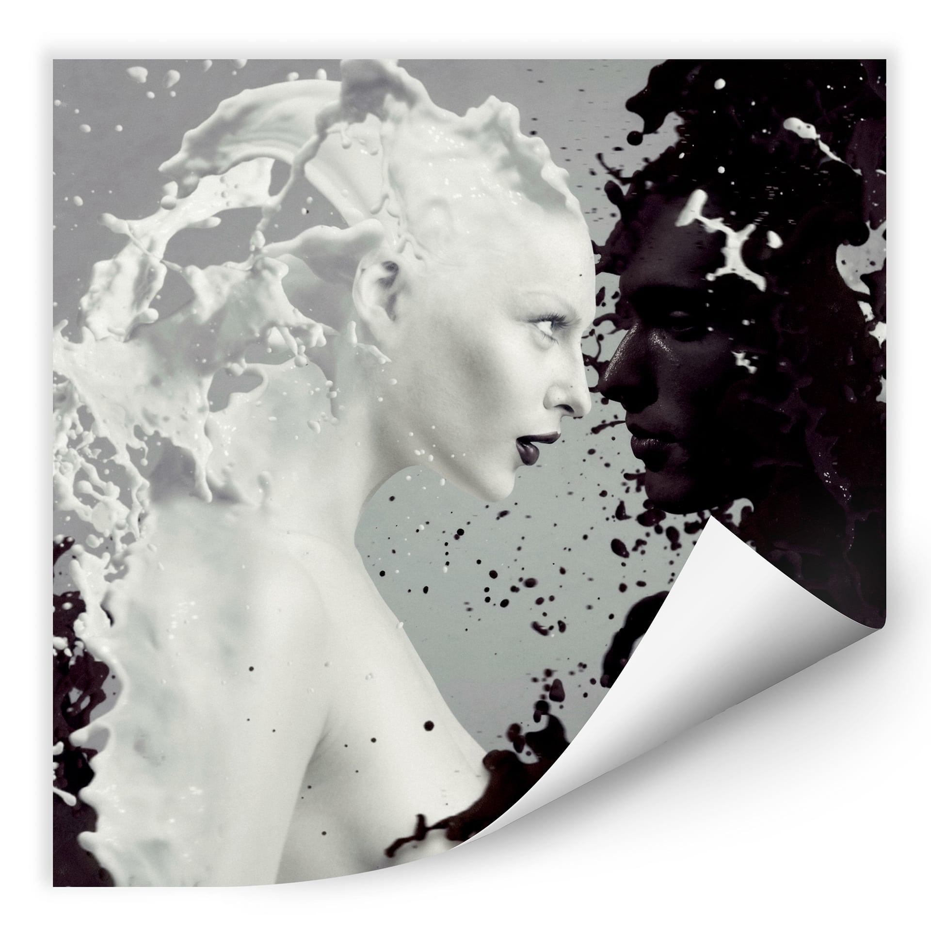 Zelfklevende Poster Milk & Coffee