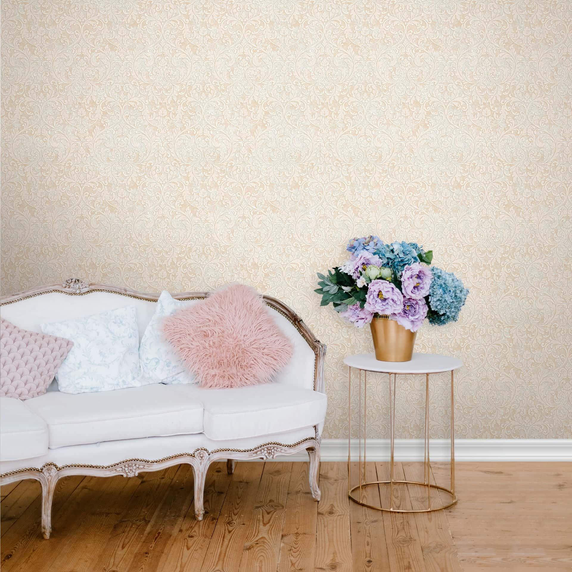 Vliesbehang Ornamental Ornamental Classic mat in beige