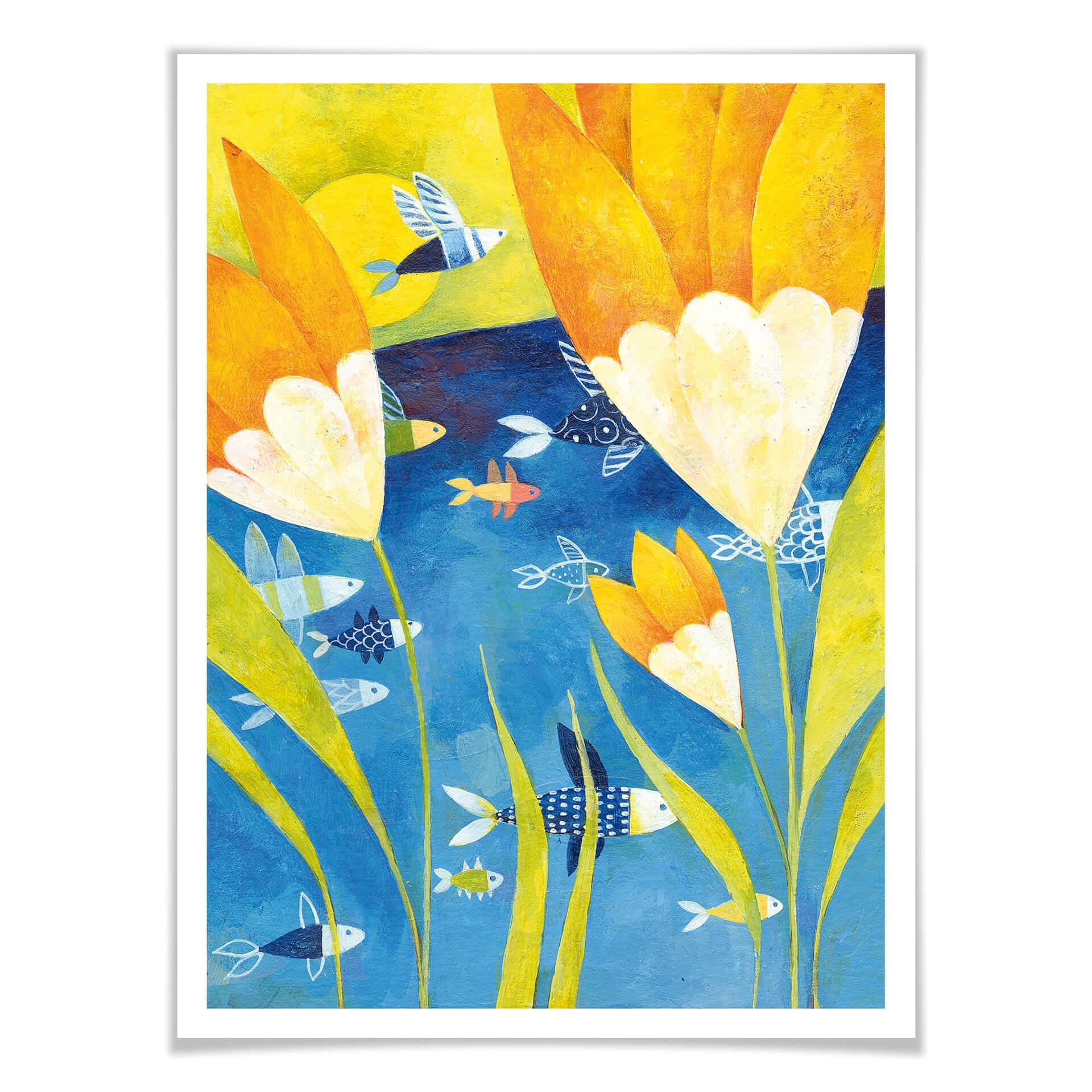 Póster Blanz - Tulipanes amarillos