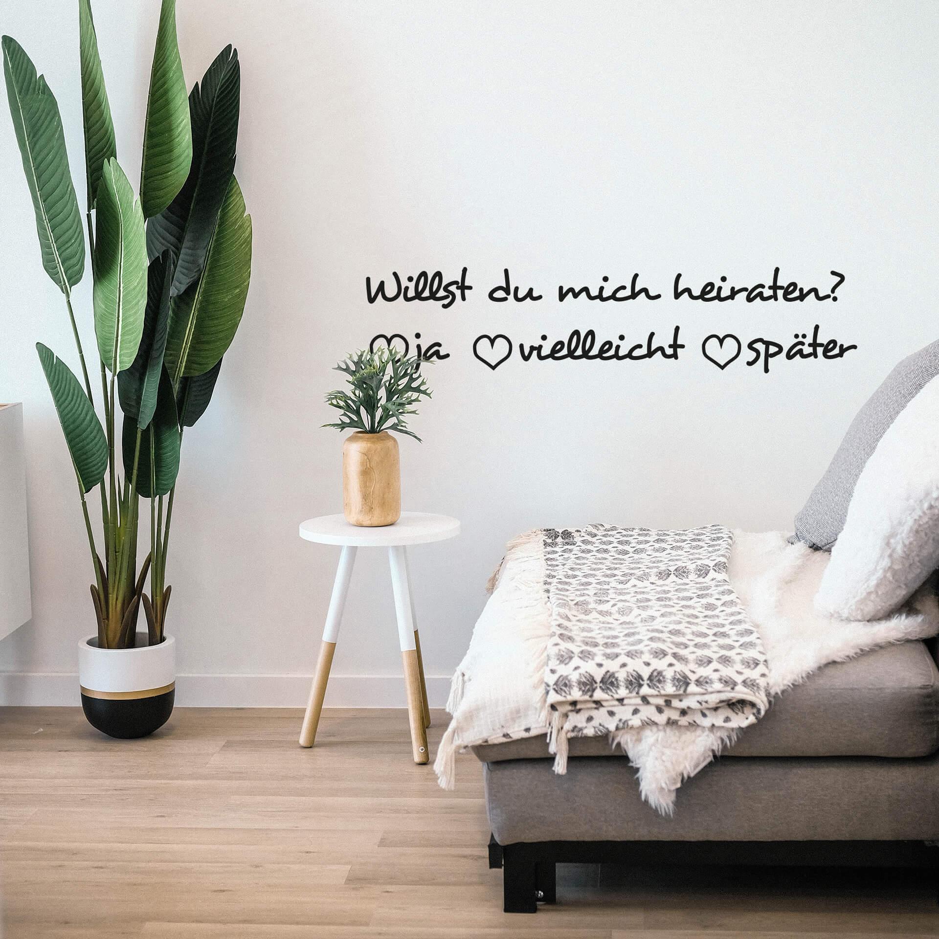 Wandtattoo Willst du mich heiraten?