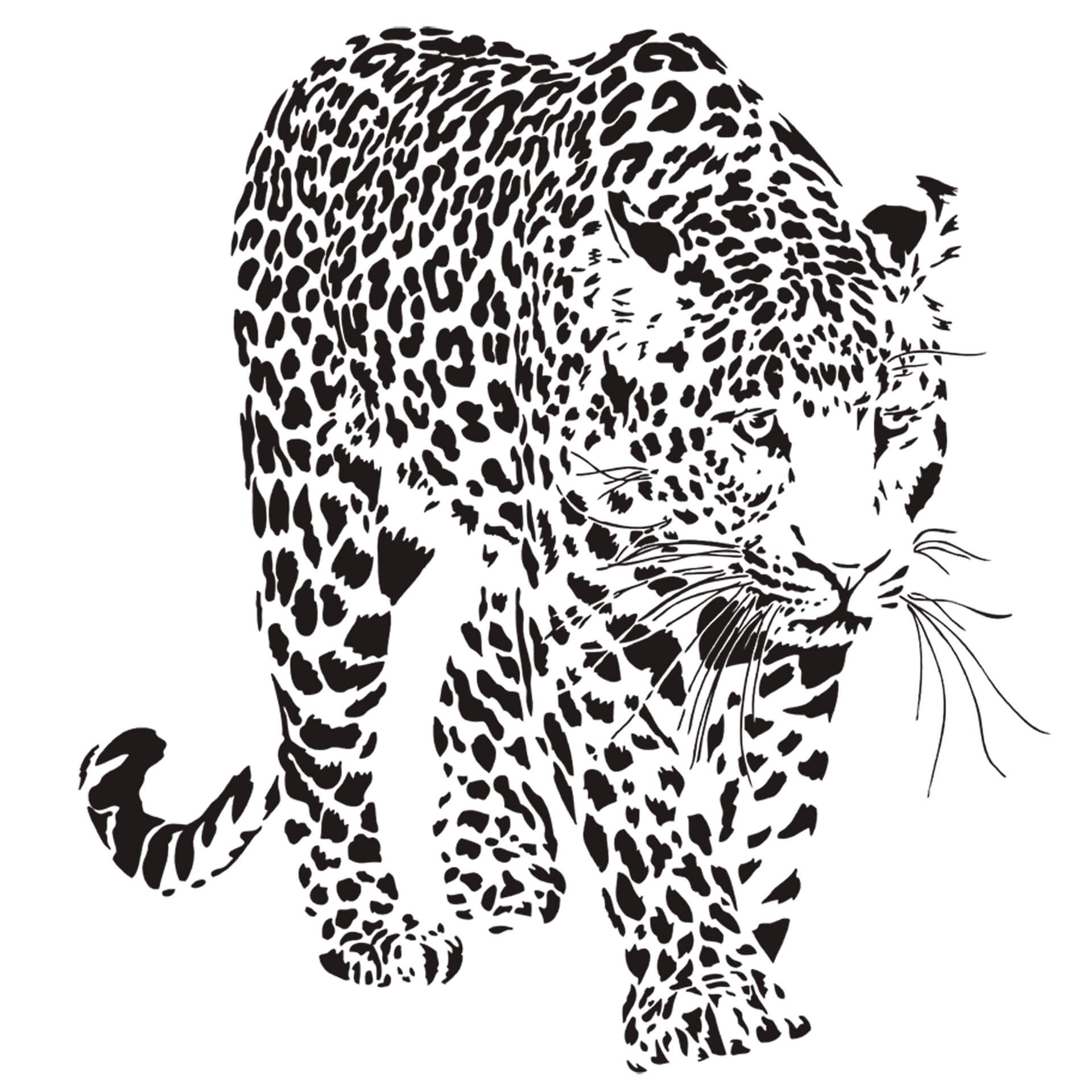 Wandtattoo Leopard