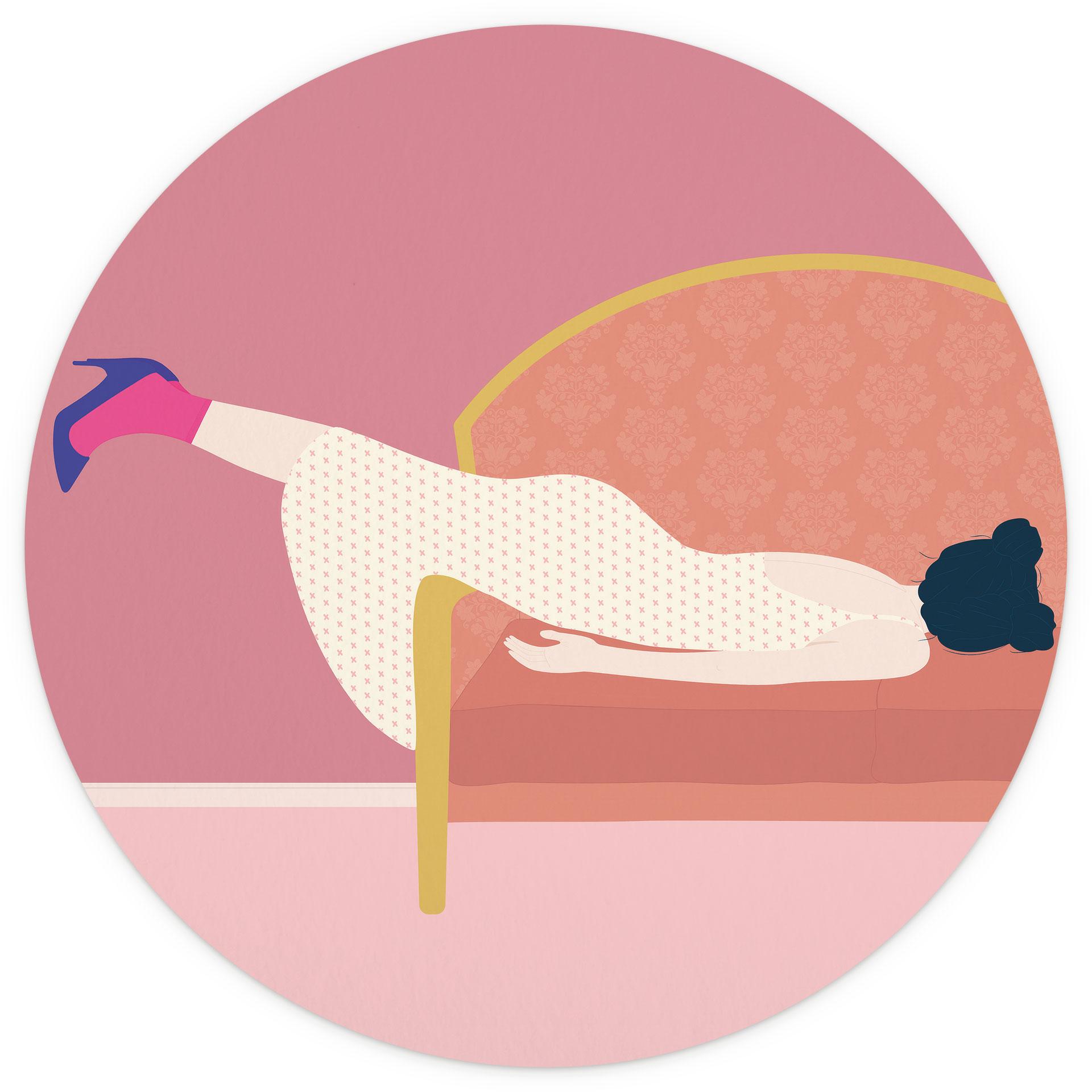 Fotobehang Maddies Mood - Jota de jai - Rond