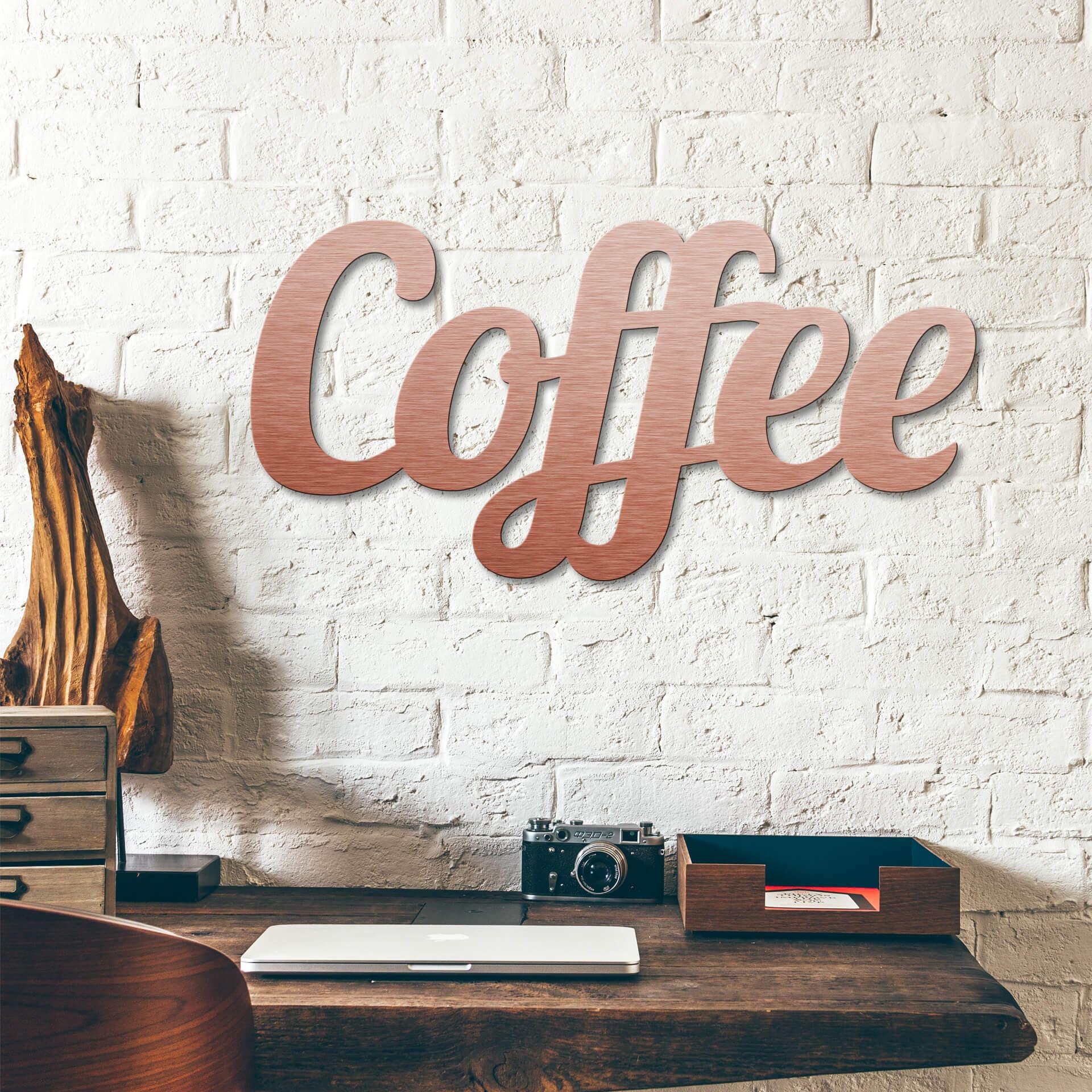 Letras de aluminio Dibond - Efecto cobre - Café
