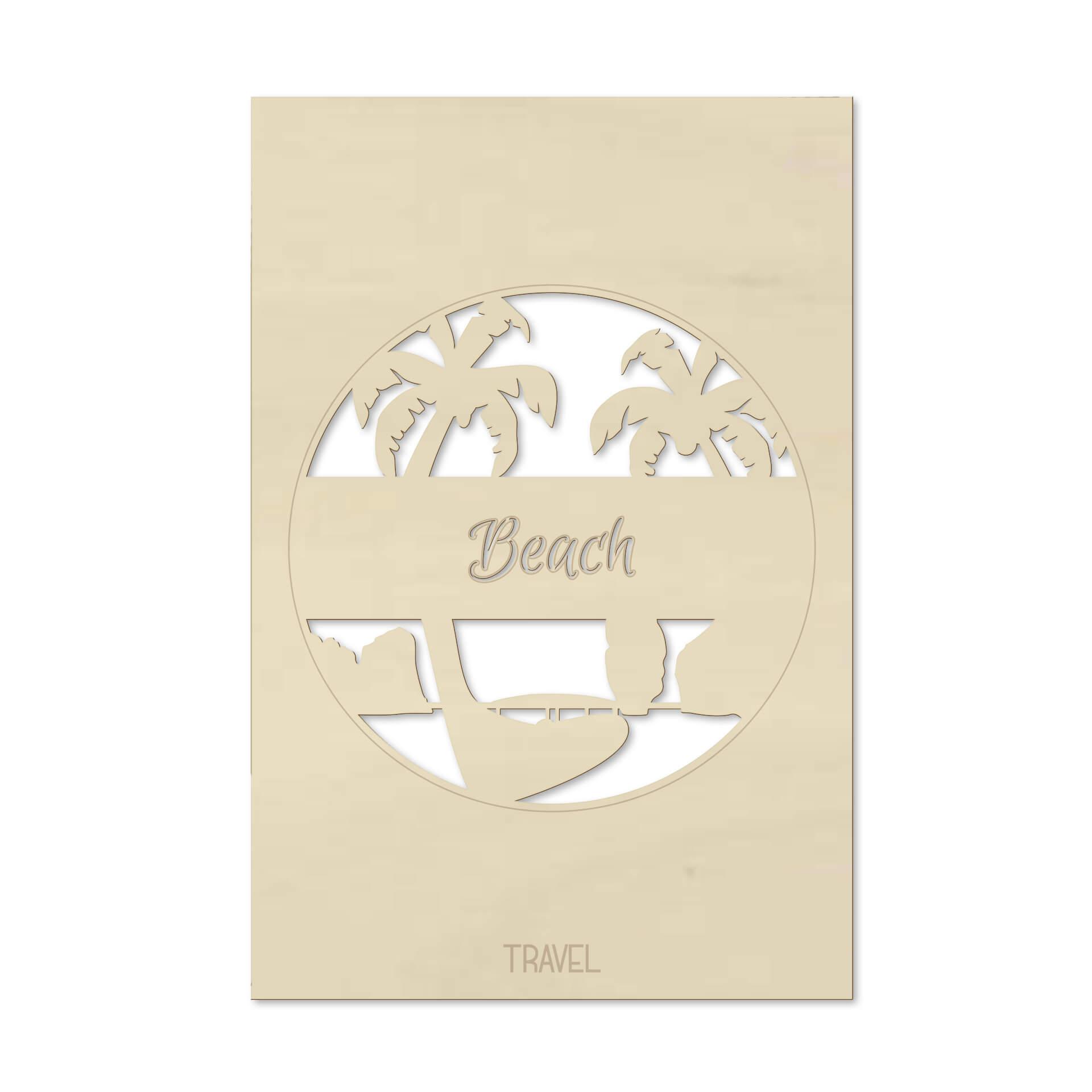 Decoro in legno - Travel Beach