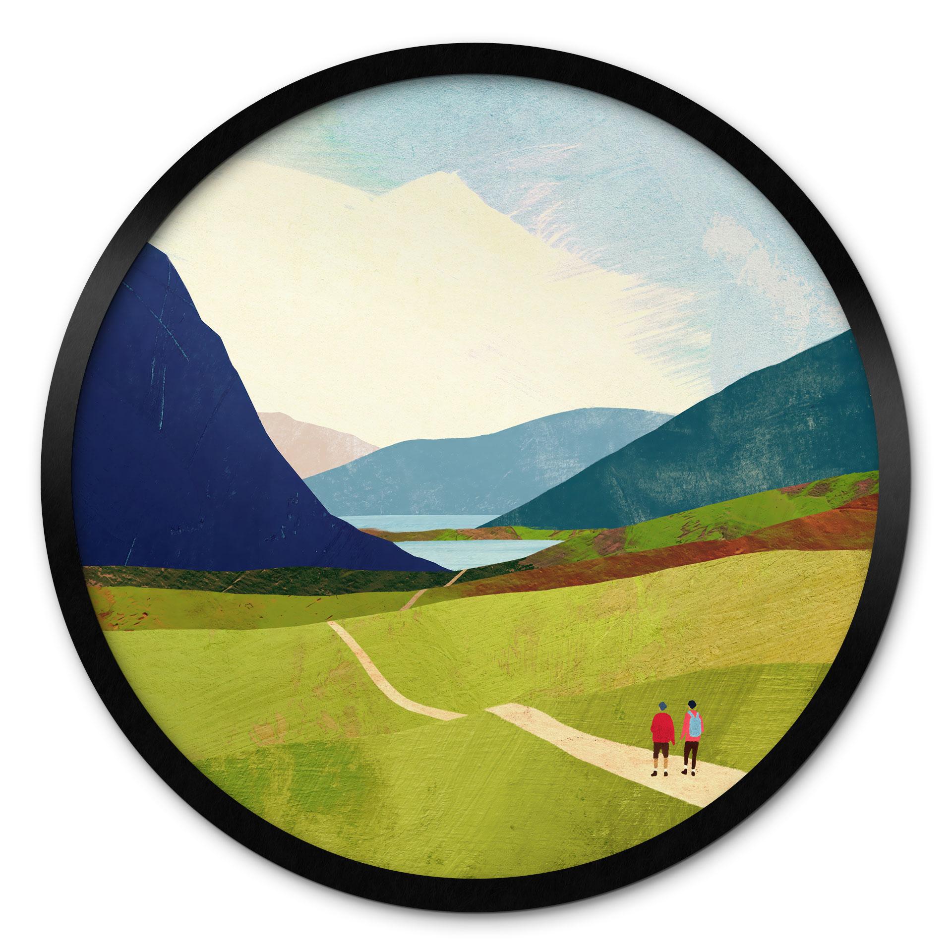 Poster Zomerwandeling bij het bergmeer - Rivers - Rond
