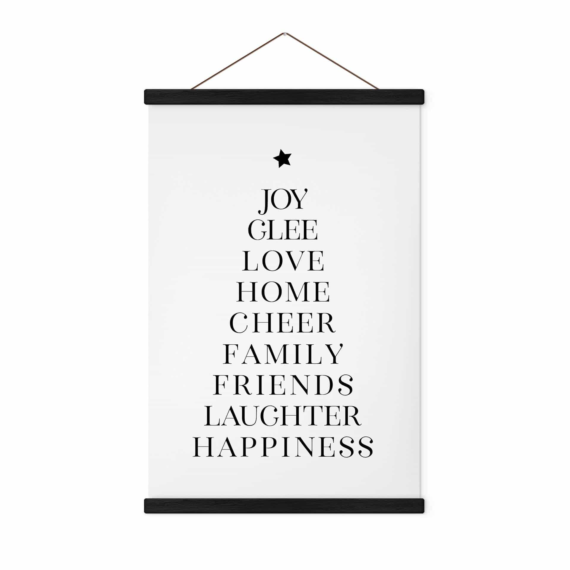 Tekstil plakat Blursbyai - Christmas Tree Typography