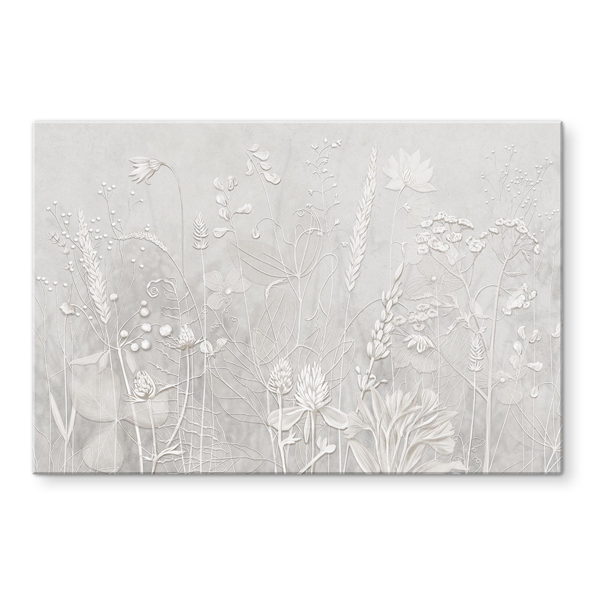 Acrylglas schilderij Planten in wit in modern ontwerp - Ms Tiff
