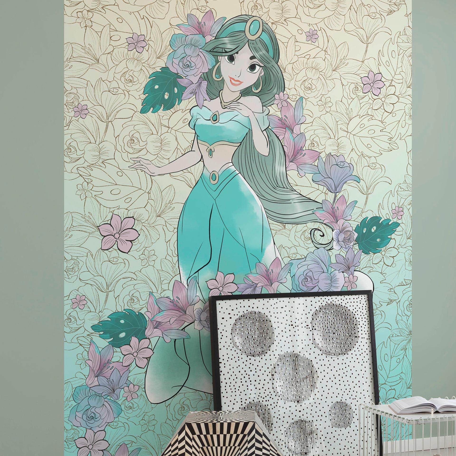 Vliesbehang - Jasmijn Bleke Bloemen - 200 x 280 cm