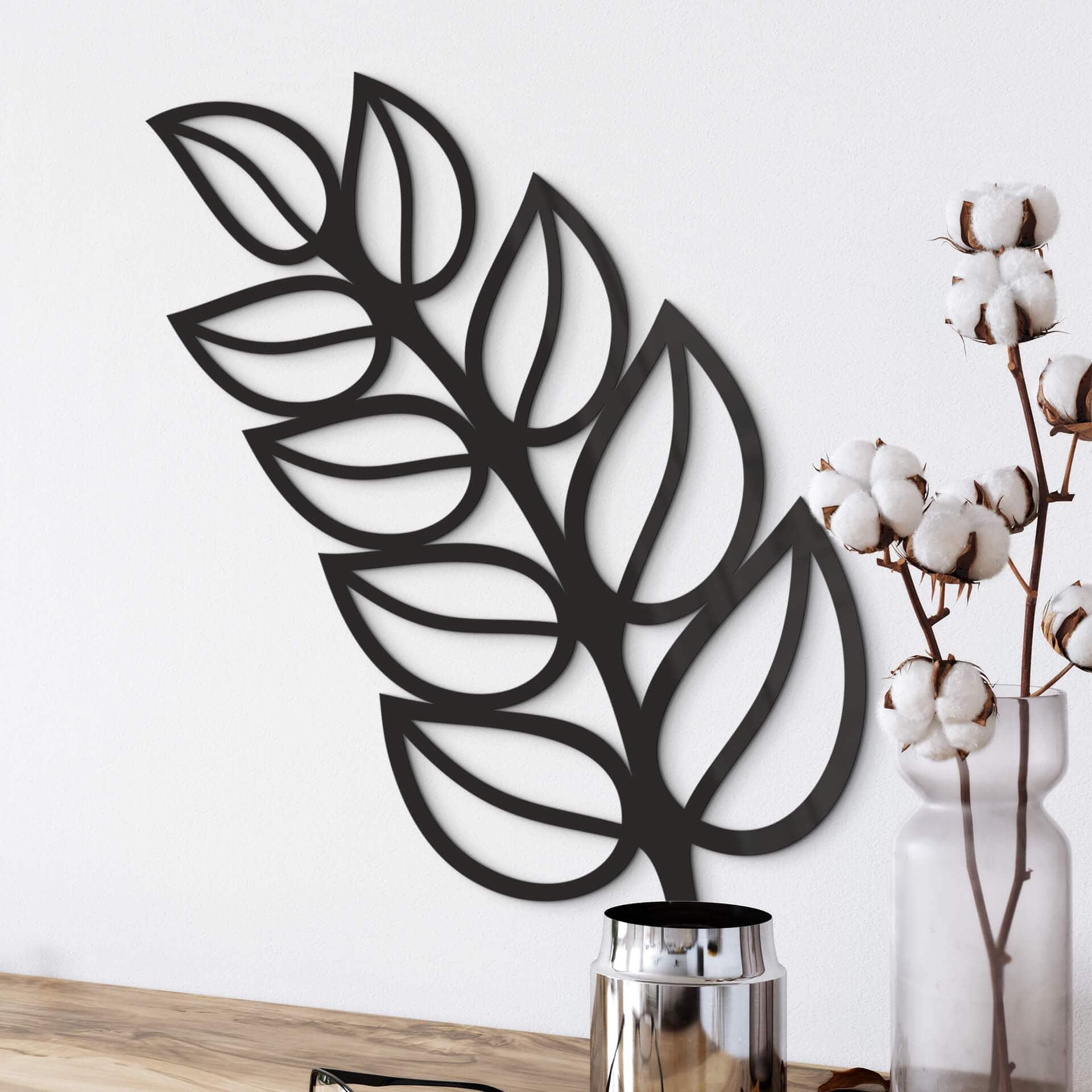 Decoración acrílica hoja ceniza