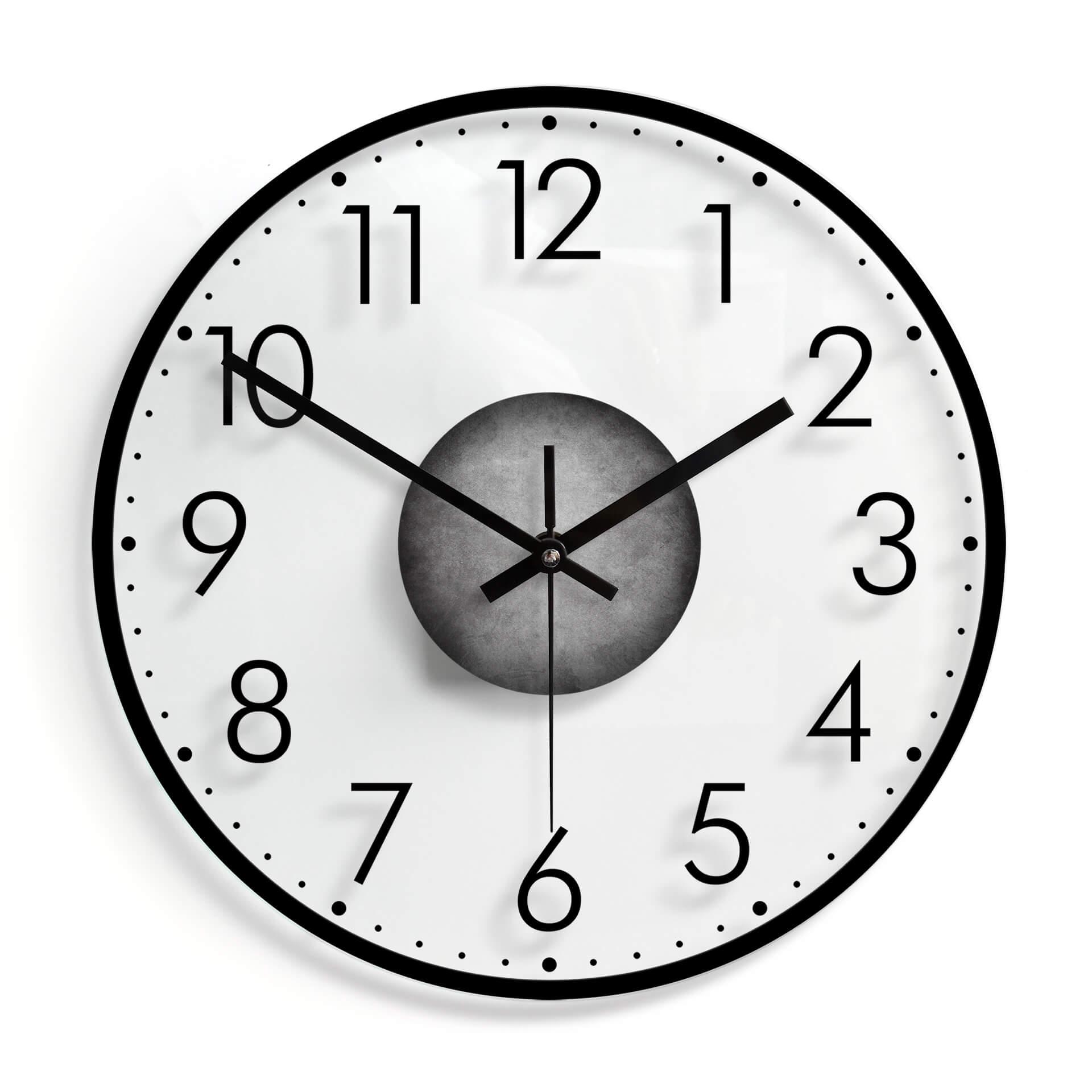Horloge murale en verre - Moderne avec minutes