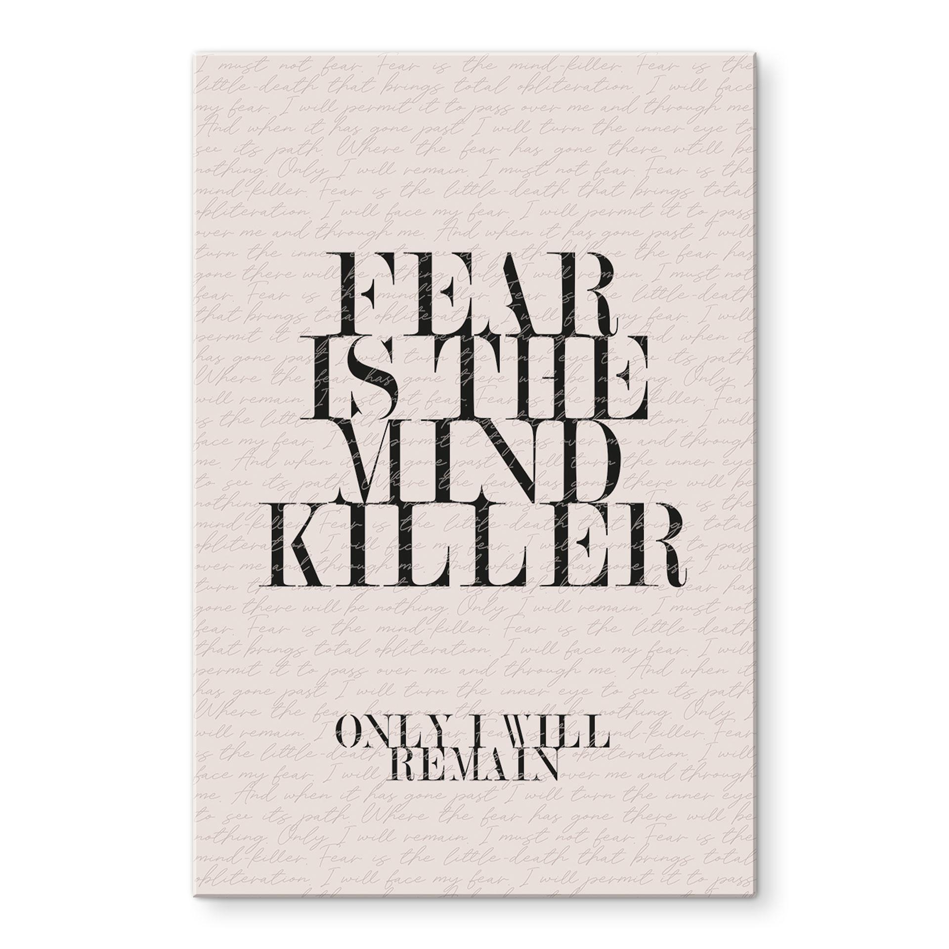 Akrylbillede Filmcitat fra Dune - Fear is the Mind-Killer
