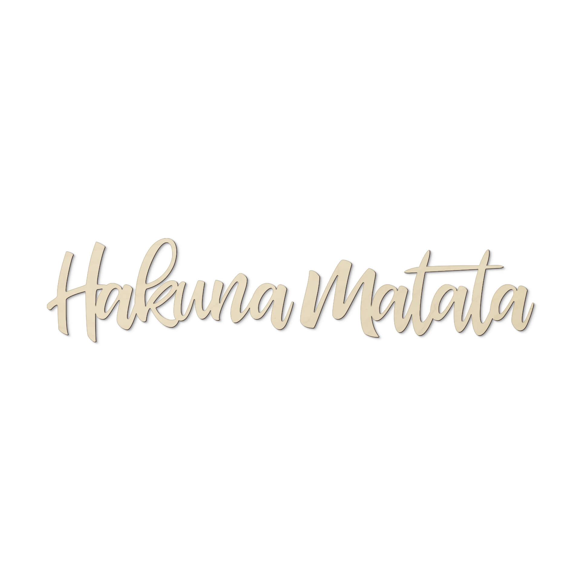 Holzbuchstaben Pappel Hakuna Matata (2-teilig)