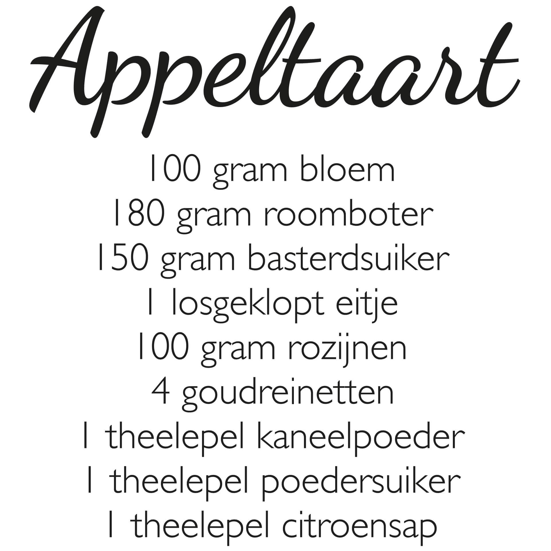 Wandtattoo Appeltaart
