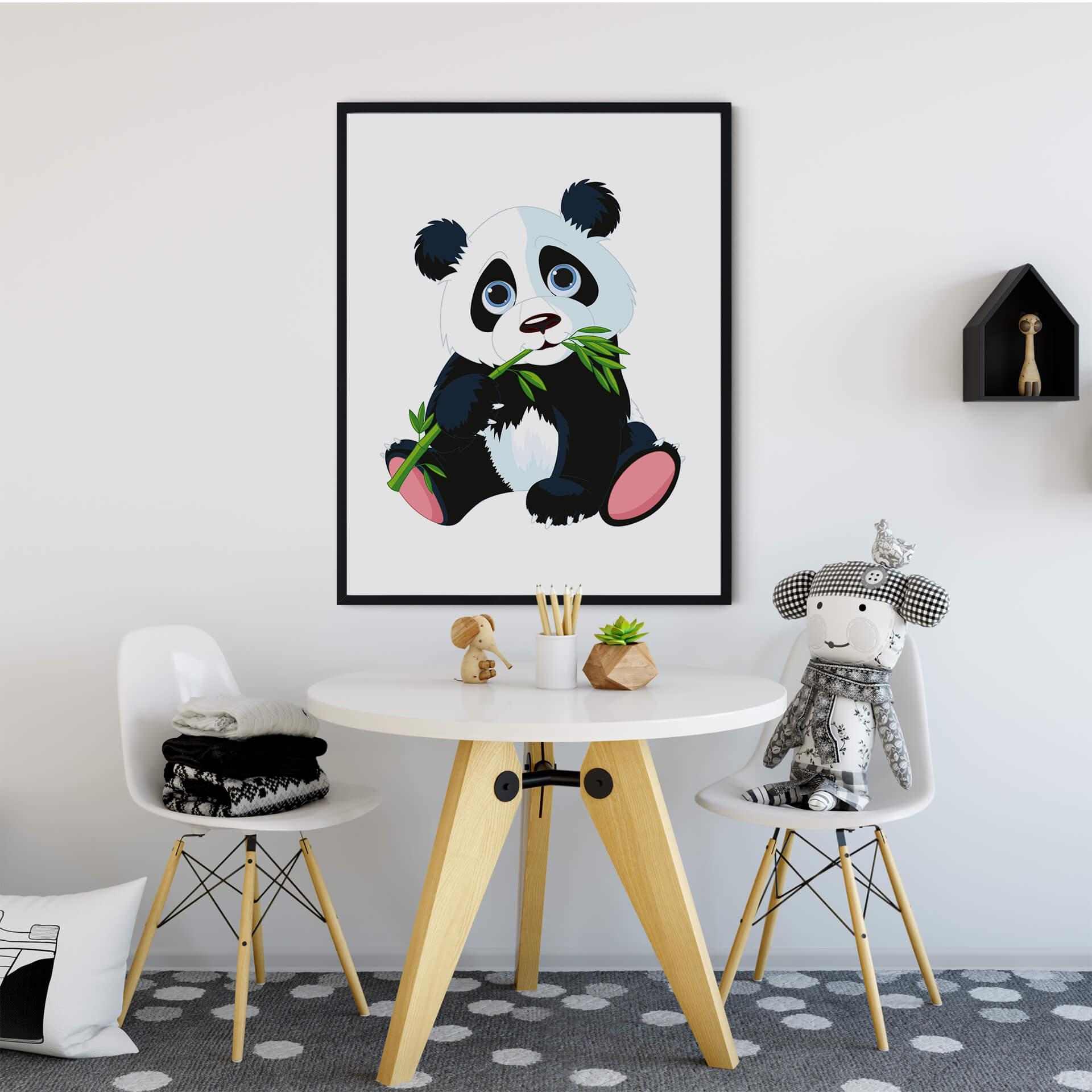Póster del panda merendero