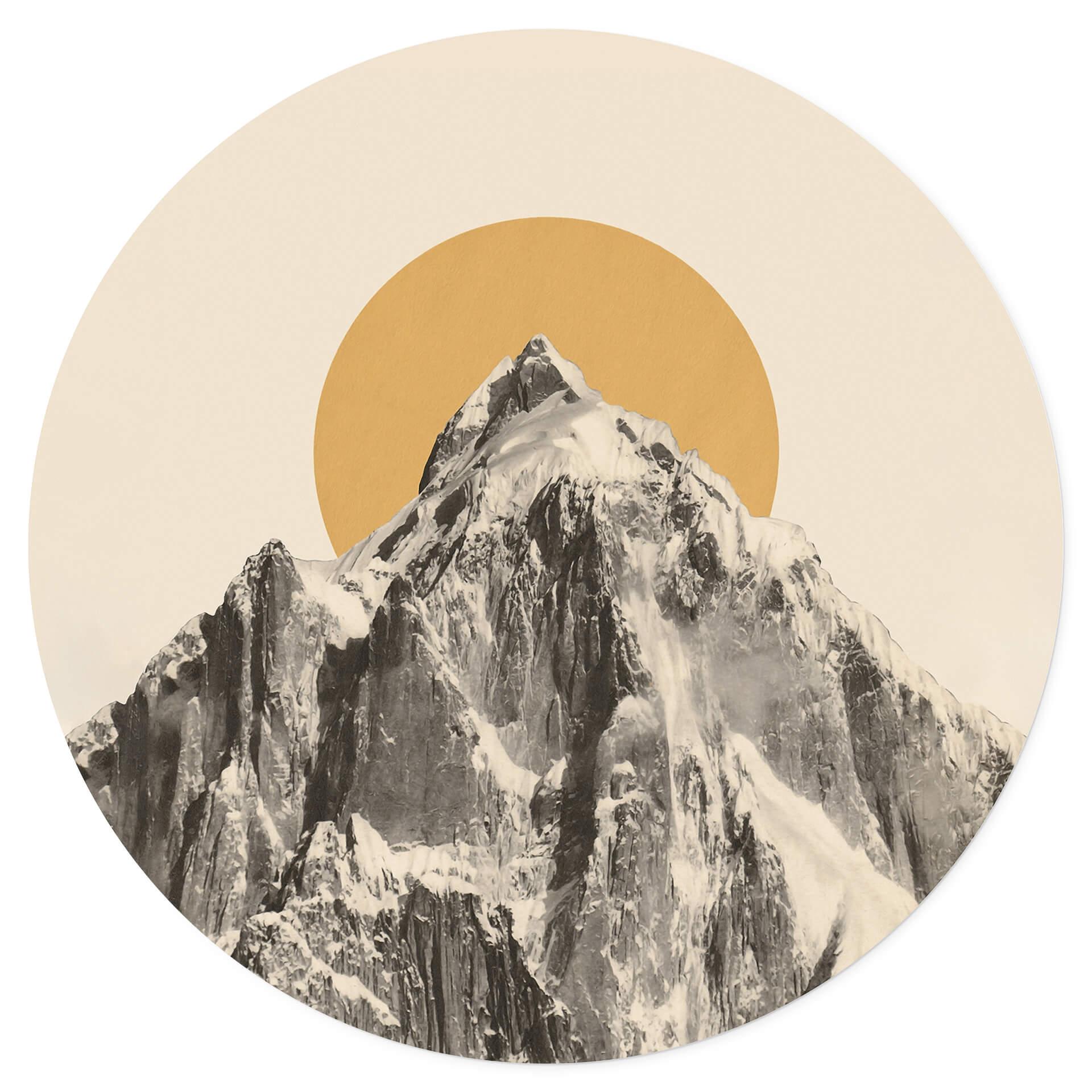 Muursticker Bodart - Sun and Mountain