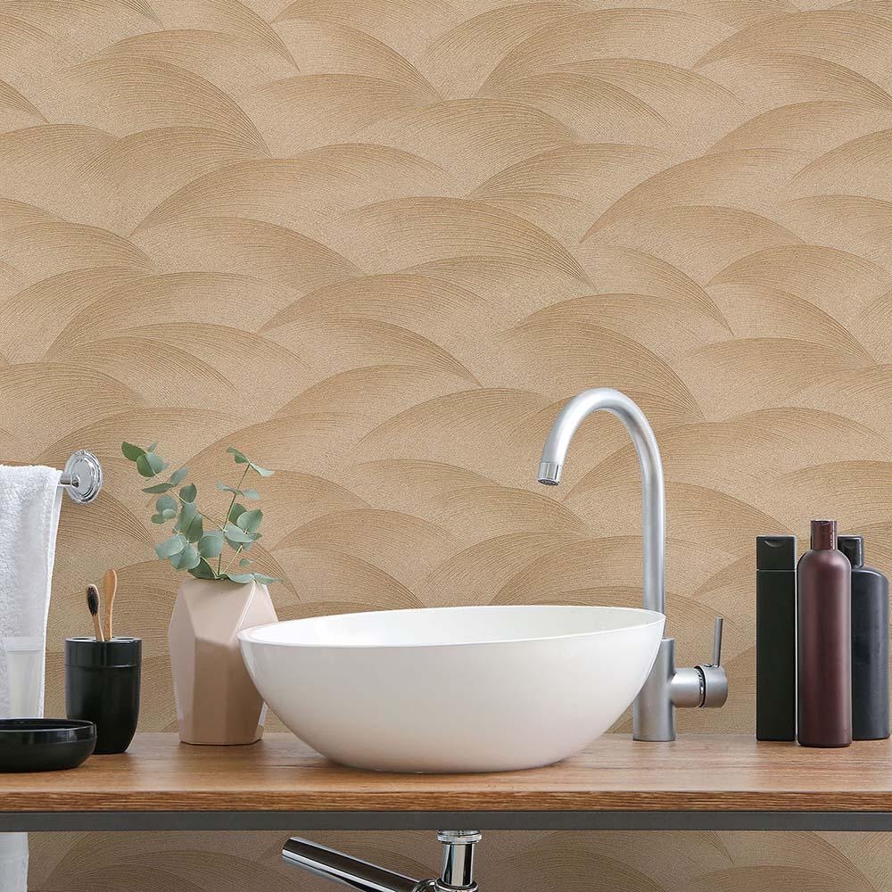 Bølgetapet, mønstret tapet Fashion for Walls 4 af Guido Maria Kretschmer guld